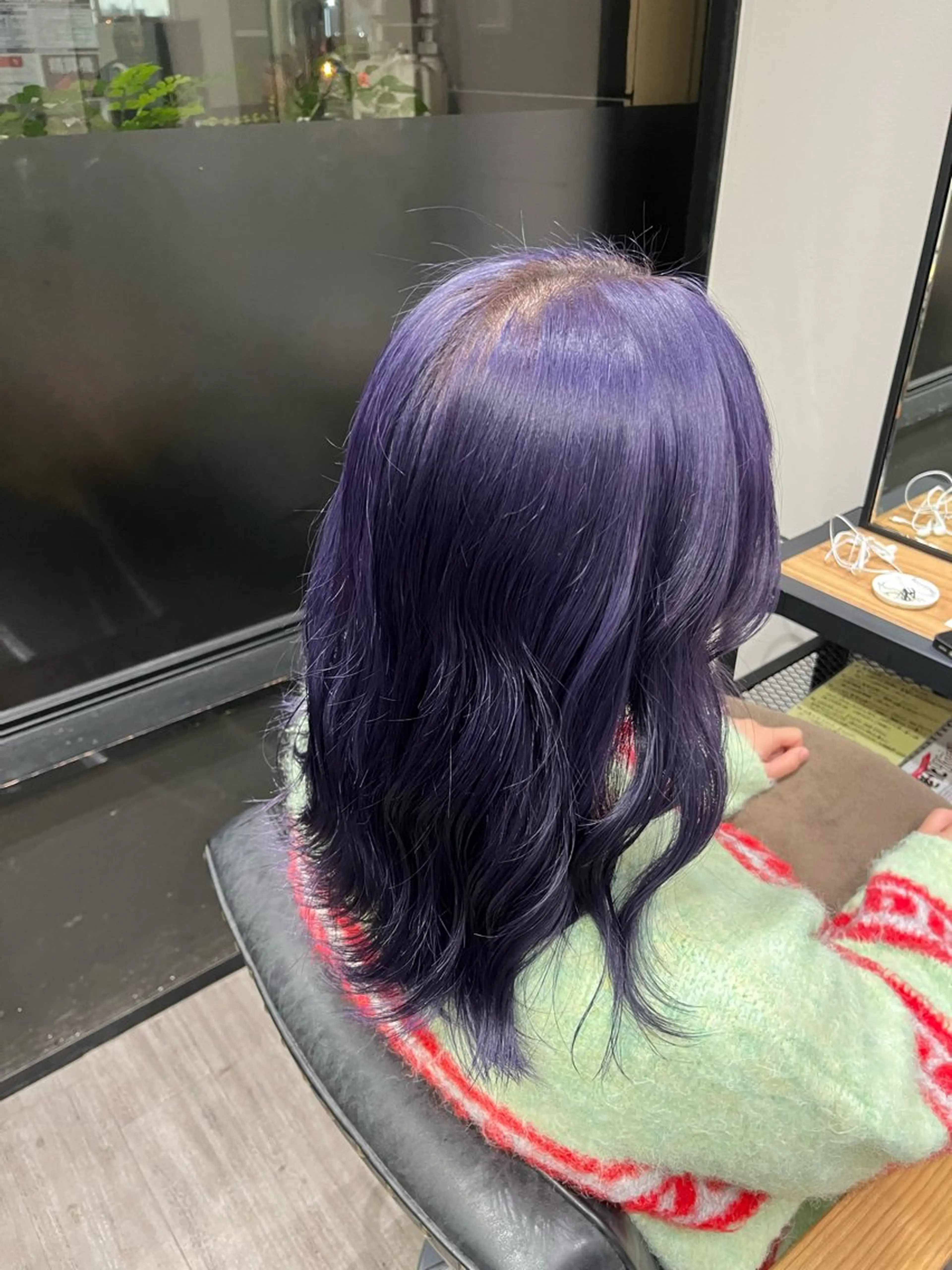 ミディアム カラー ヘアアレンジ パープルカラー ヘアカラー トリートメント cocotte 💟草間紫音💟のヘアスタイル