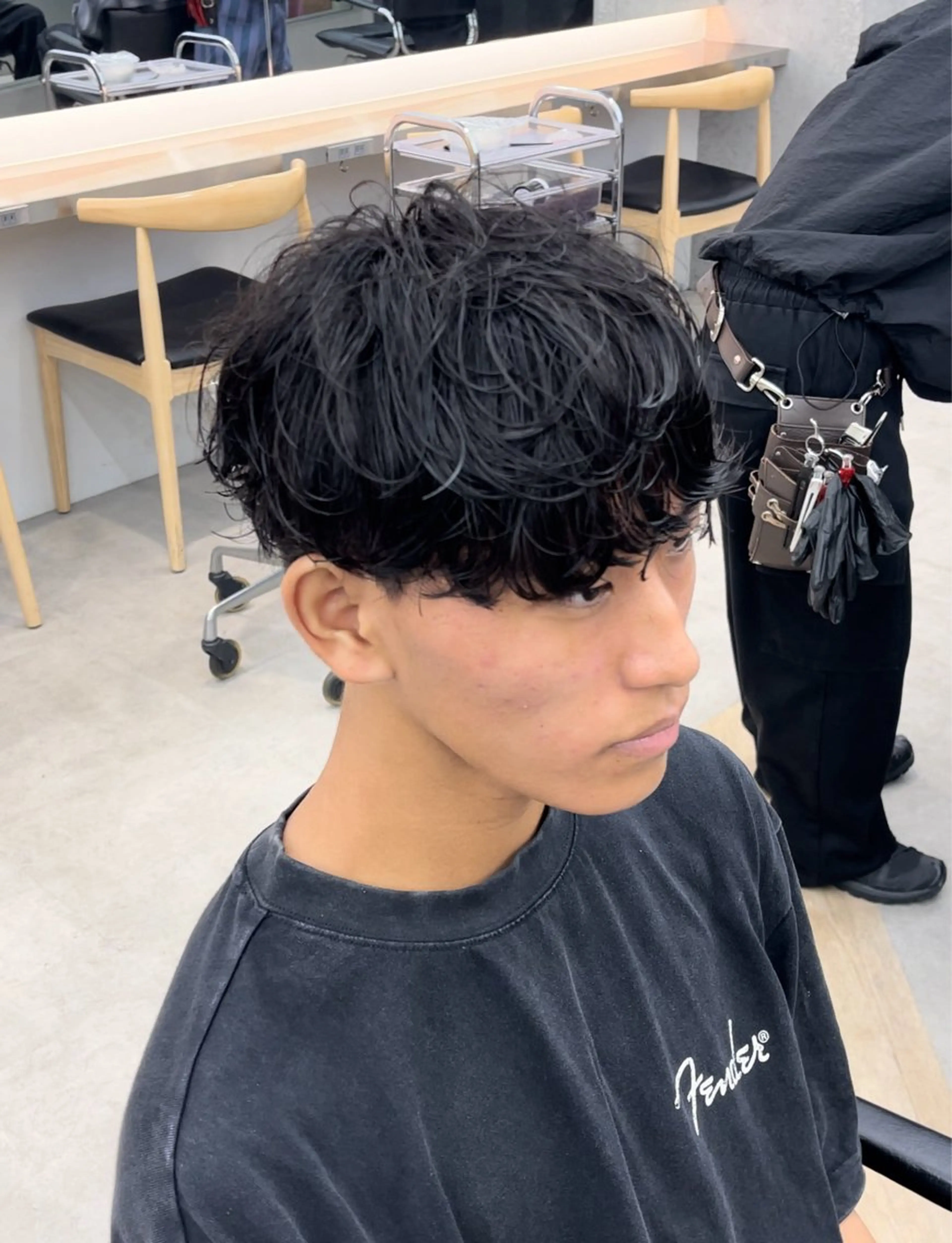 ショート カラー パーマ メンズ キッズ メンズパーマ シャドーパーマ 栄💗レイヤーカット ｜パーマ｜haruのヘアスタイル