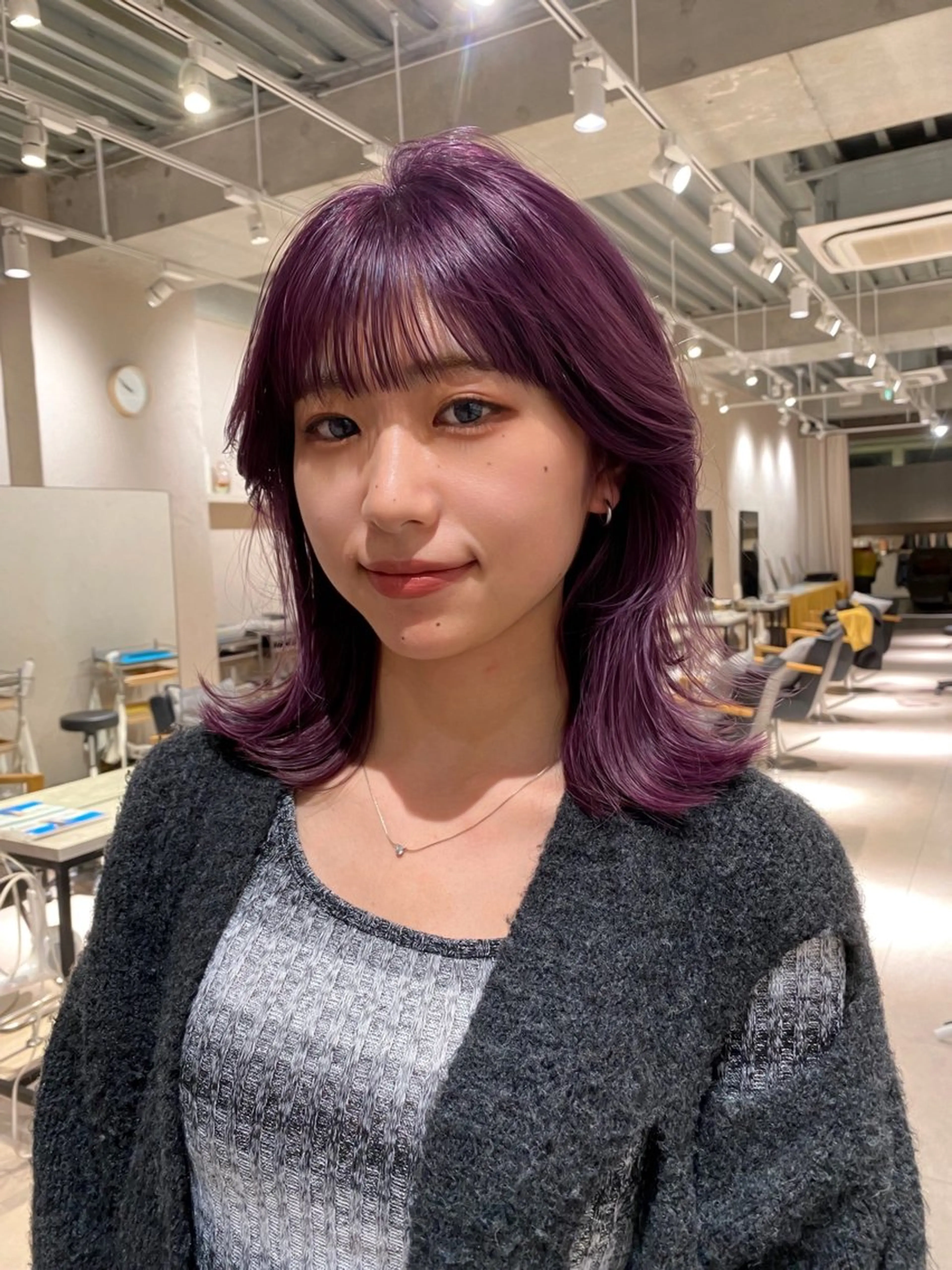 ミディアム 栗原 瑞稀のヘアスタイル