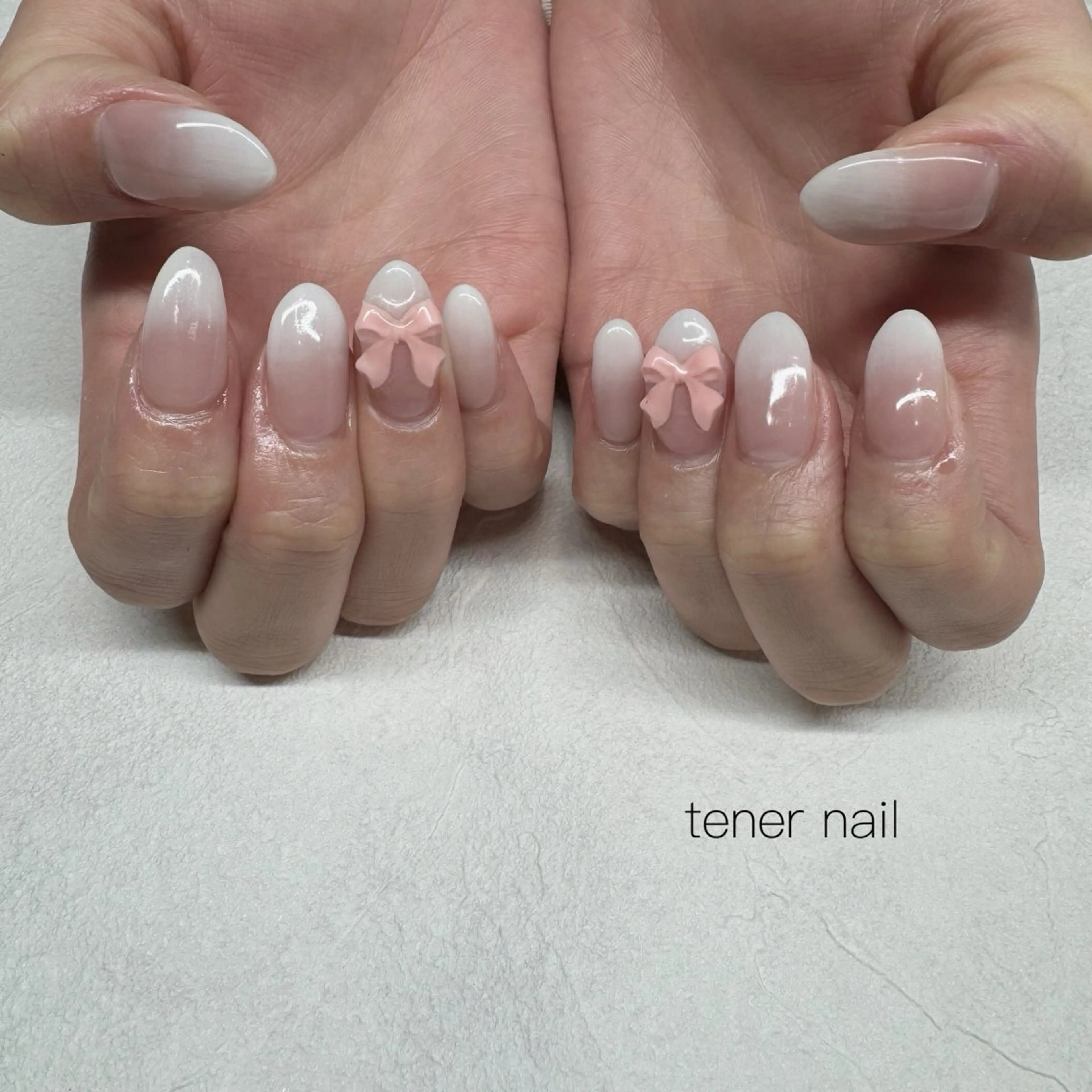 ネイル リボン ハンドネイル テネルネイル tener nailのネイルデザイン