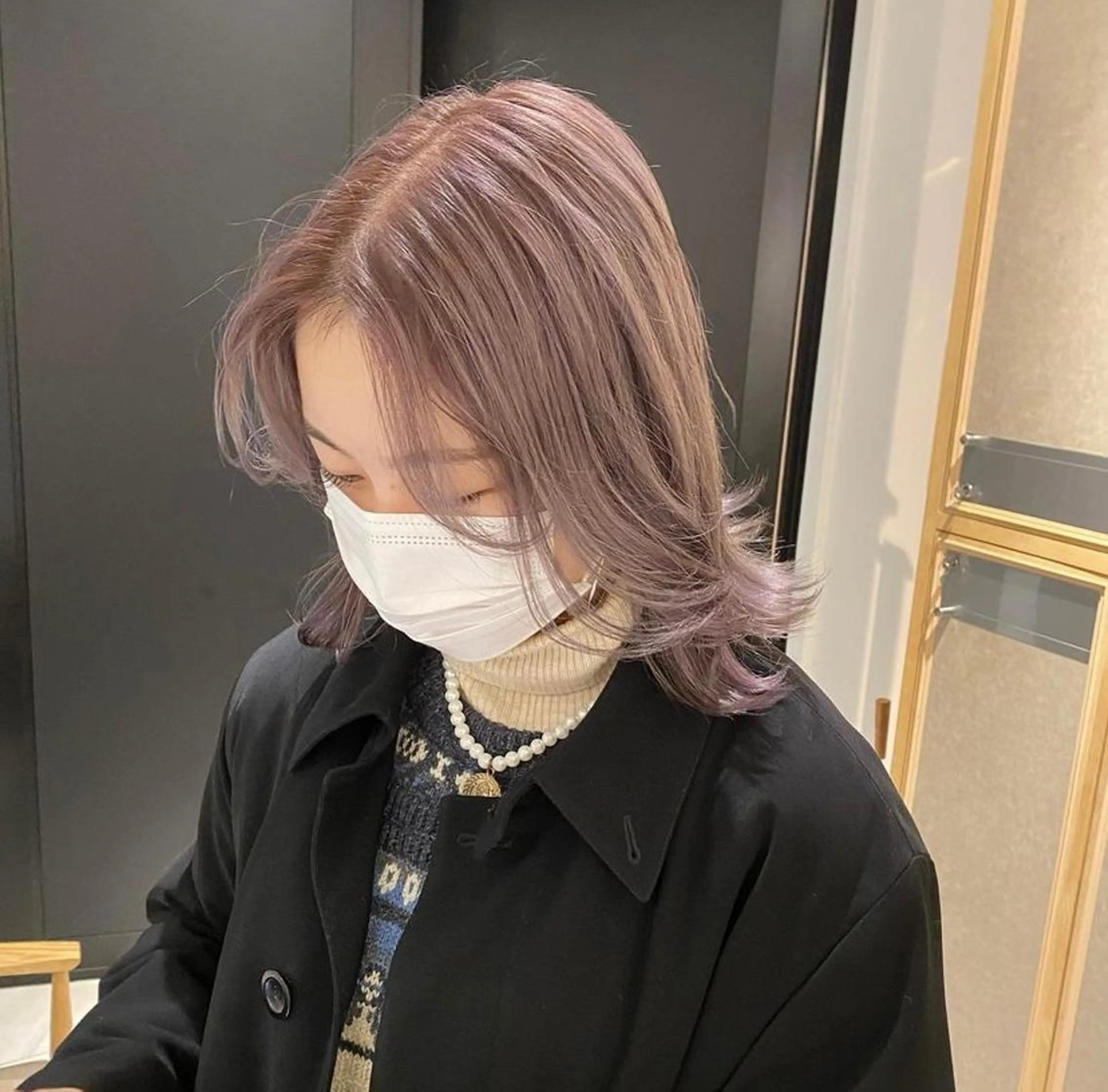 ミディアム カラー ベージュカラー ラベンダーカラー ラベンダーベージュ ayumi / ミディアムトーンのヘアスタイル