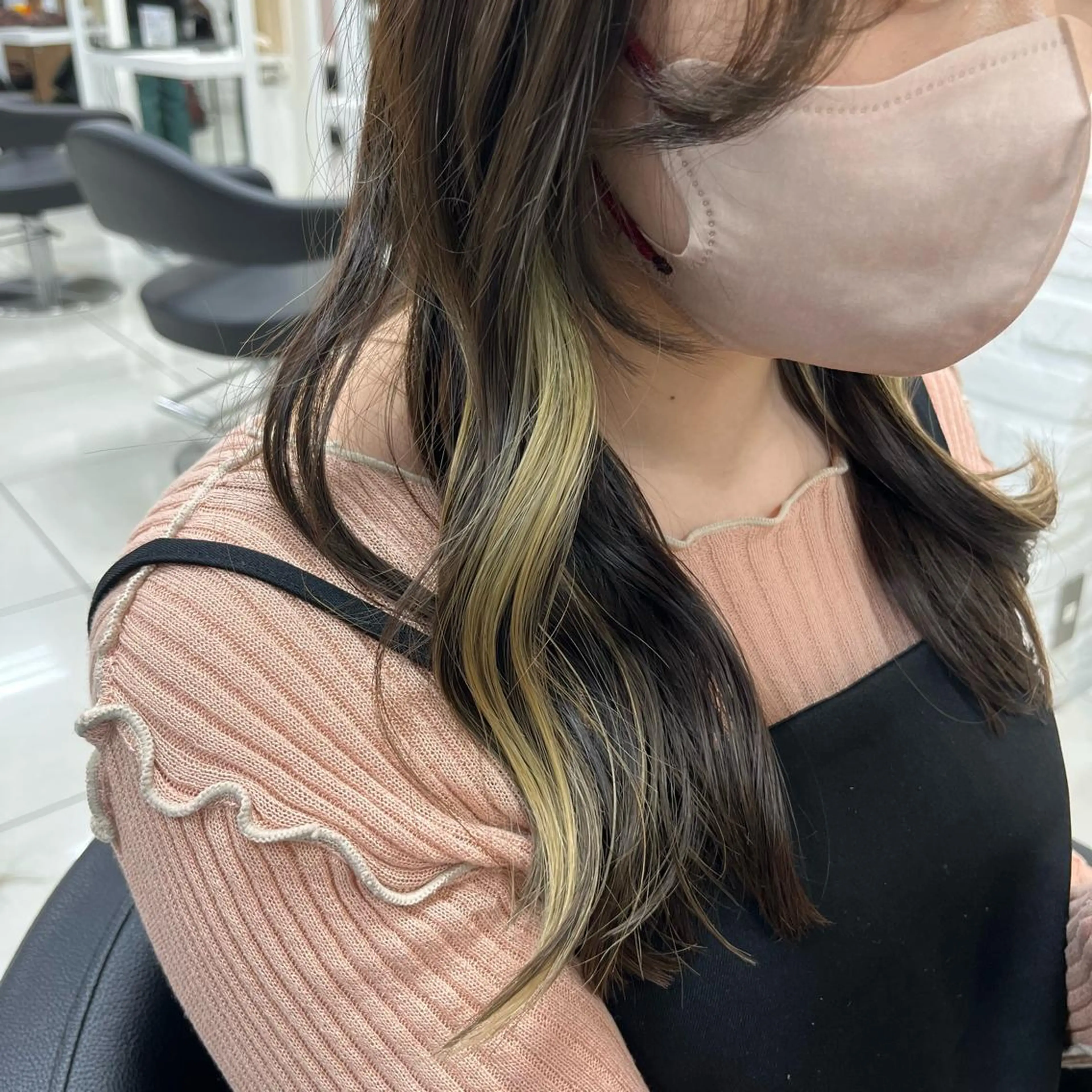 セミロング カラー ブリーチ イヤリングカラー カット ヘアカラー トリートメント 【メンズ縮毛矯正/ Ryokaのヘアスタイル