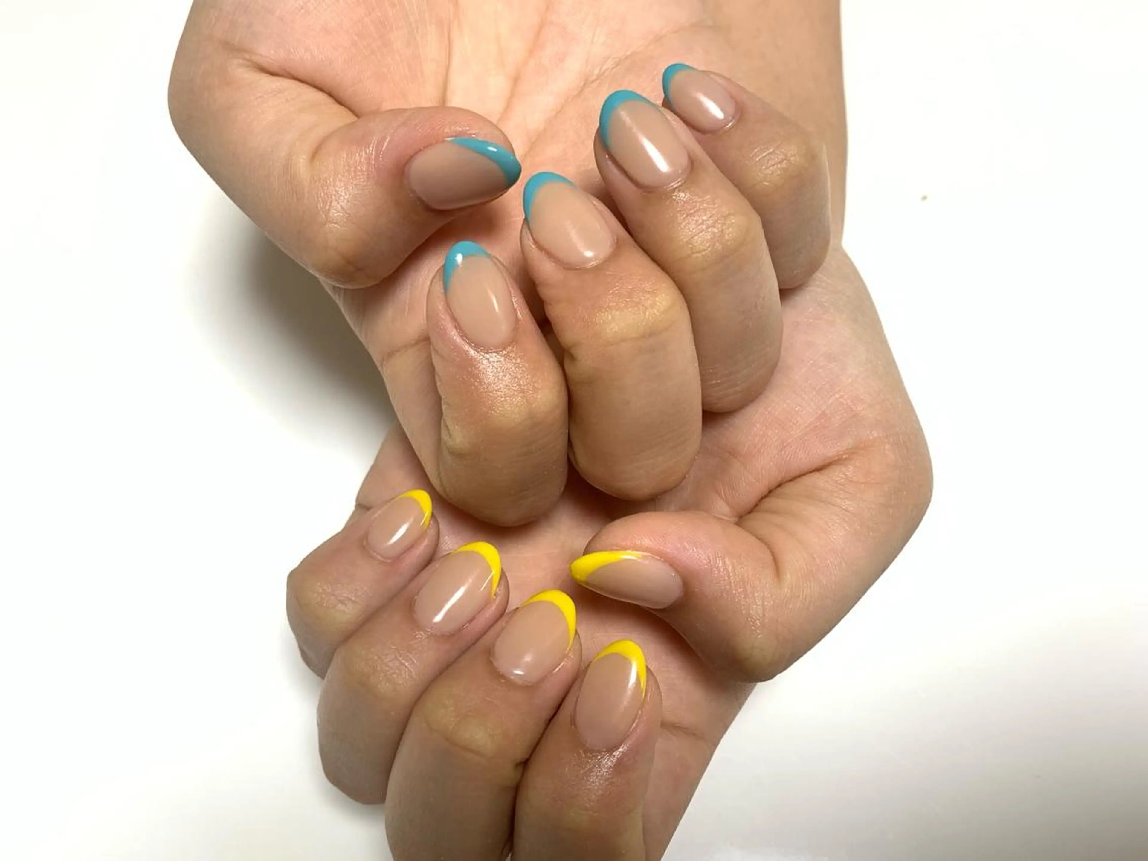 ネイル フレンチネイル ワンカラーネイル 🩵 Shizuhoのネイルデザイン