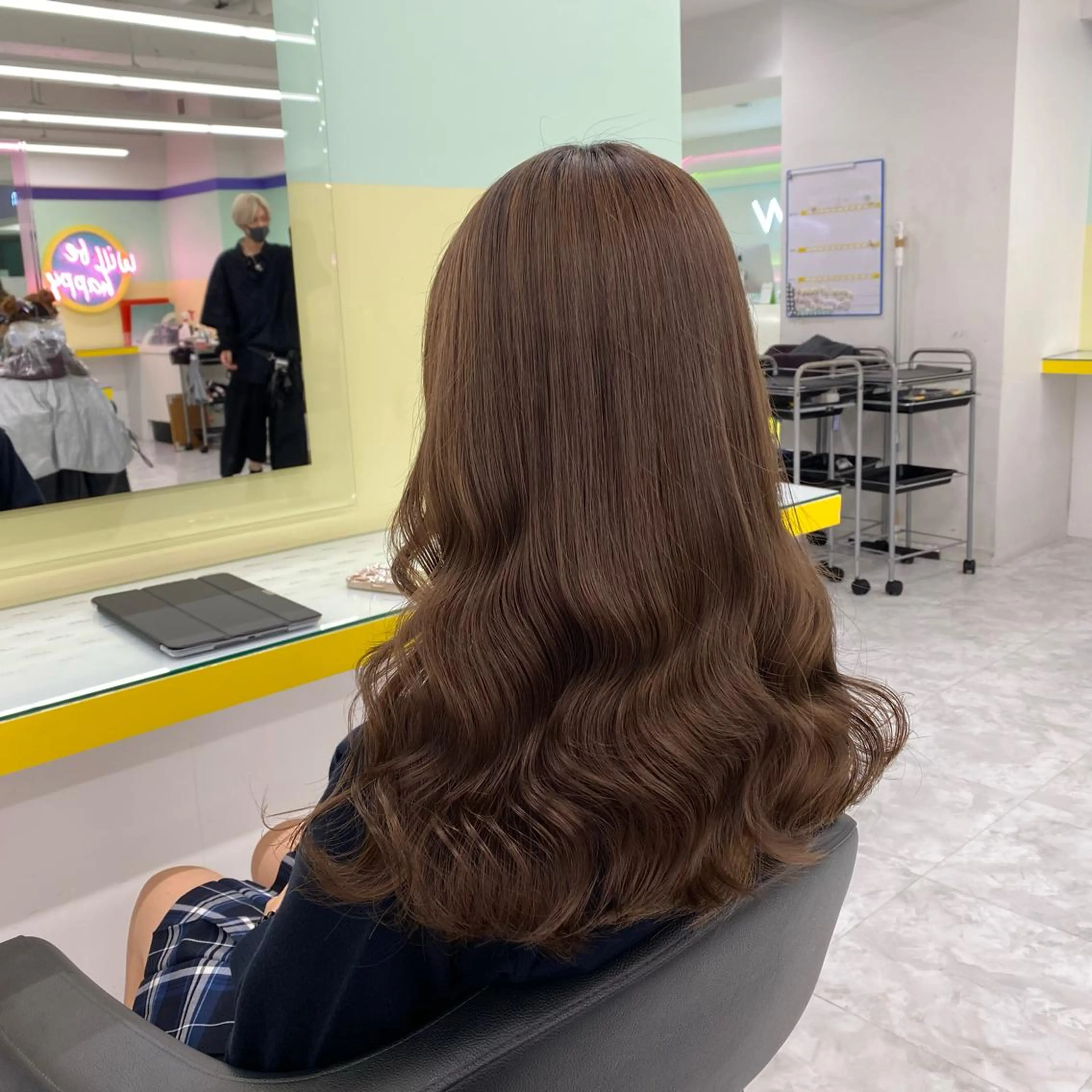セミロング カラー ヘアアレンジ ヘアカラー トリートメント GOTODAY shair salon 横浜mare店所属・mai🍑暖色カラー /レイヤー💖のヘアスタイル