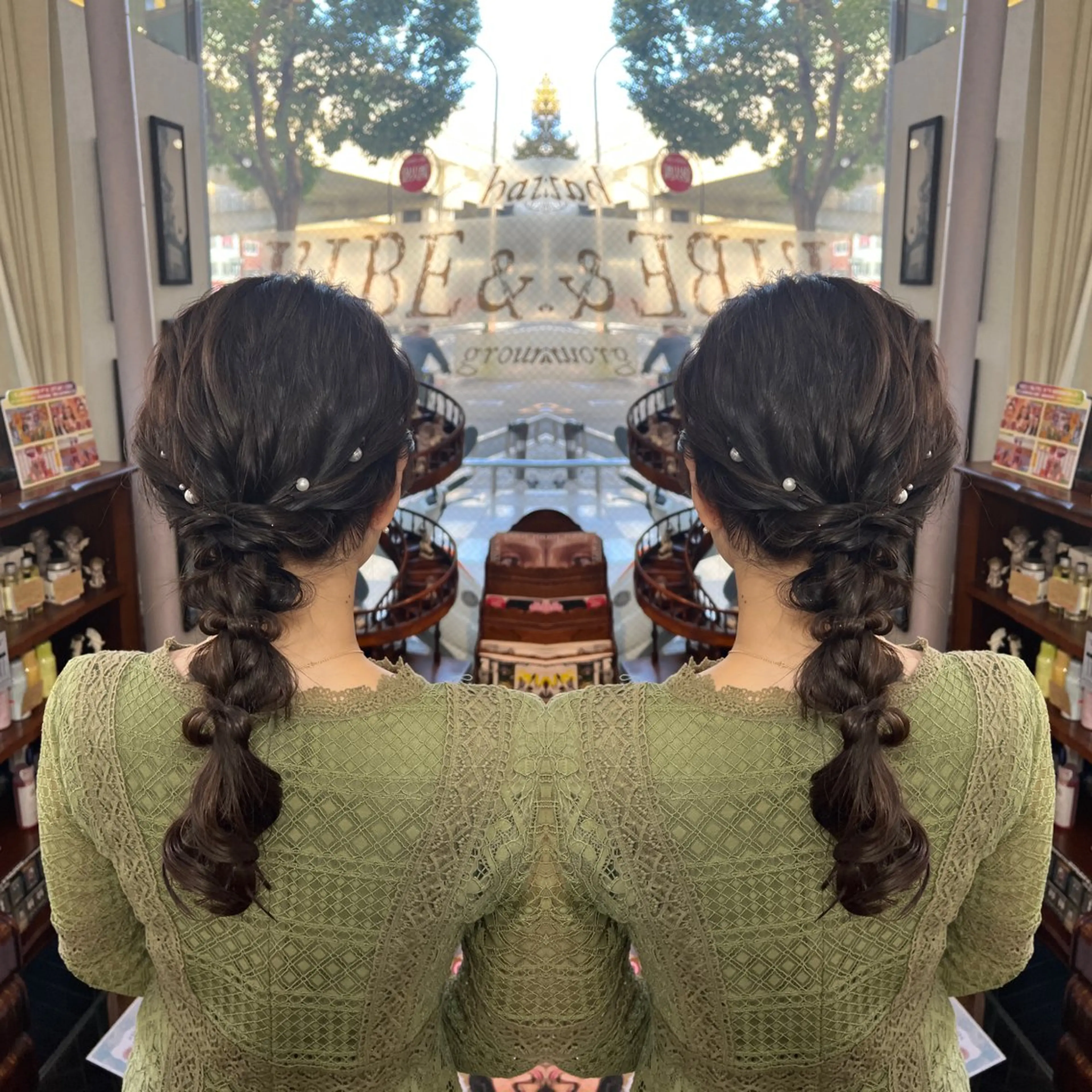 ロング ヘアアレンジ ヘアセット ハイライト/レイヤー /ハイトーン/AOIのヘアスタイル