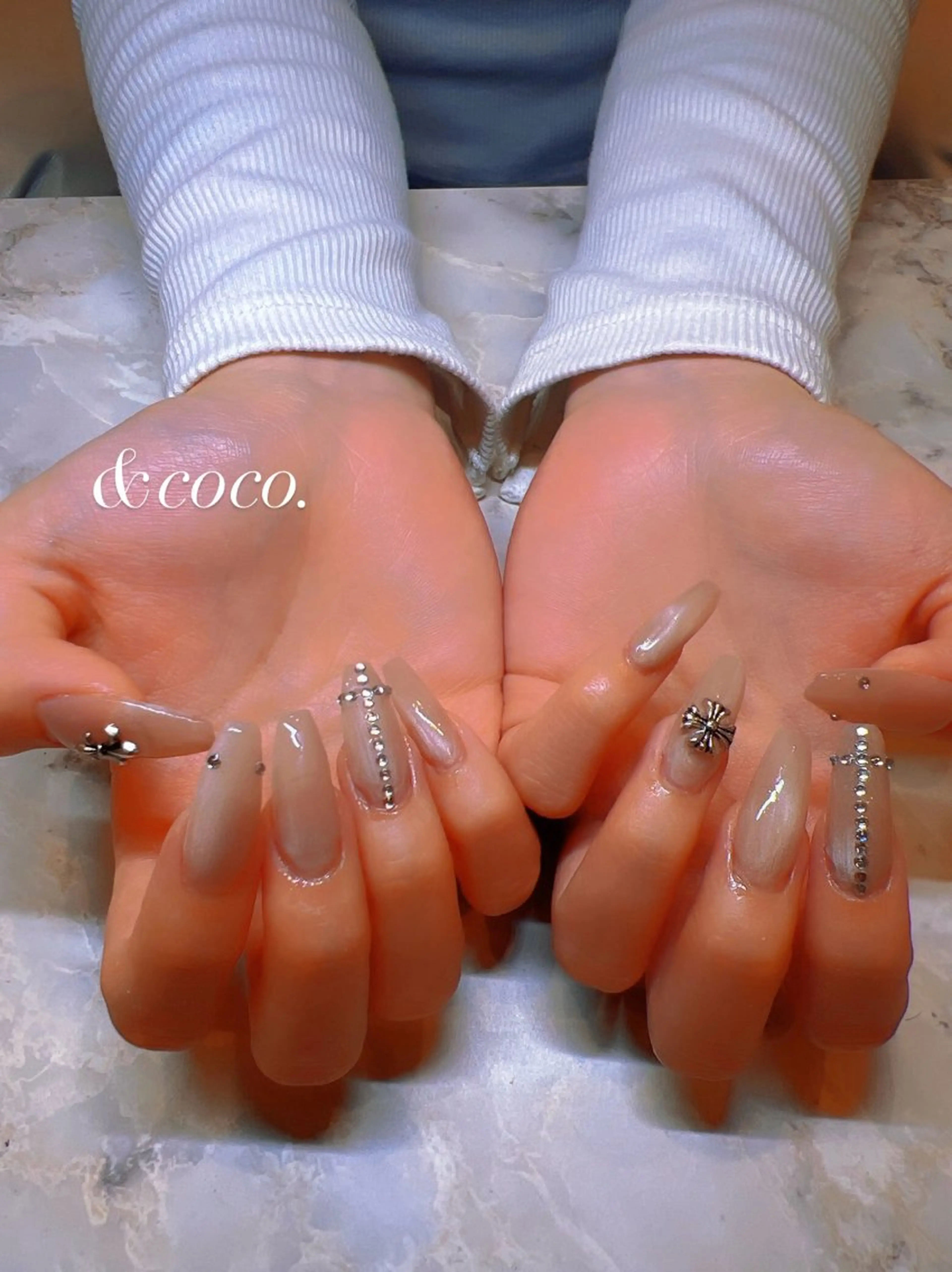ネイル アートネイル 長さ出し マグネットネイル ハンドネイル ハンドケア ＆ coco.のネイルデザイン