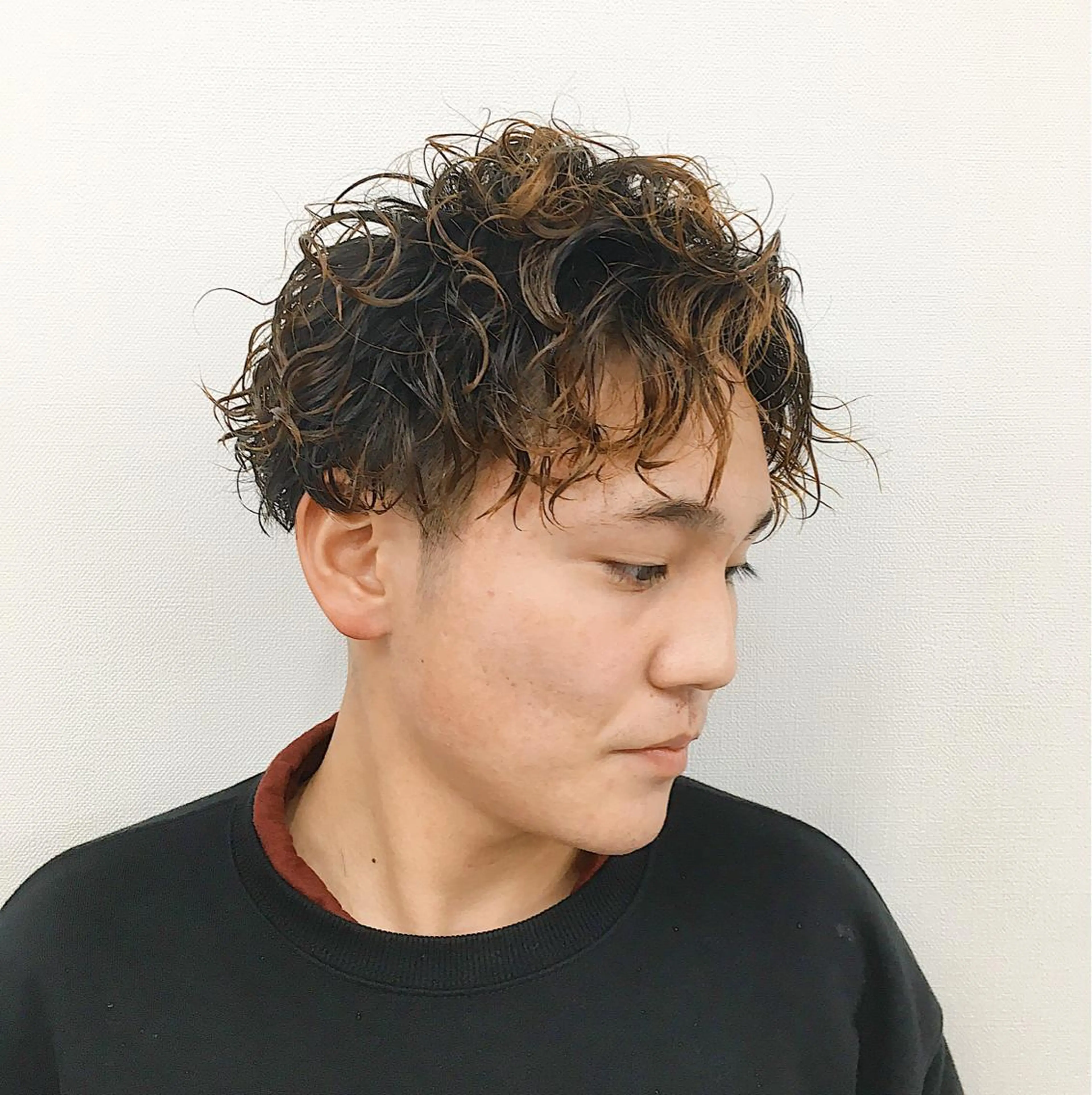 パーマ メンズ マッシュ メンズパーマ スパイラルパーマ メンズサロン rootのヘアスタイル