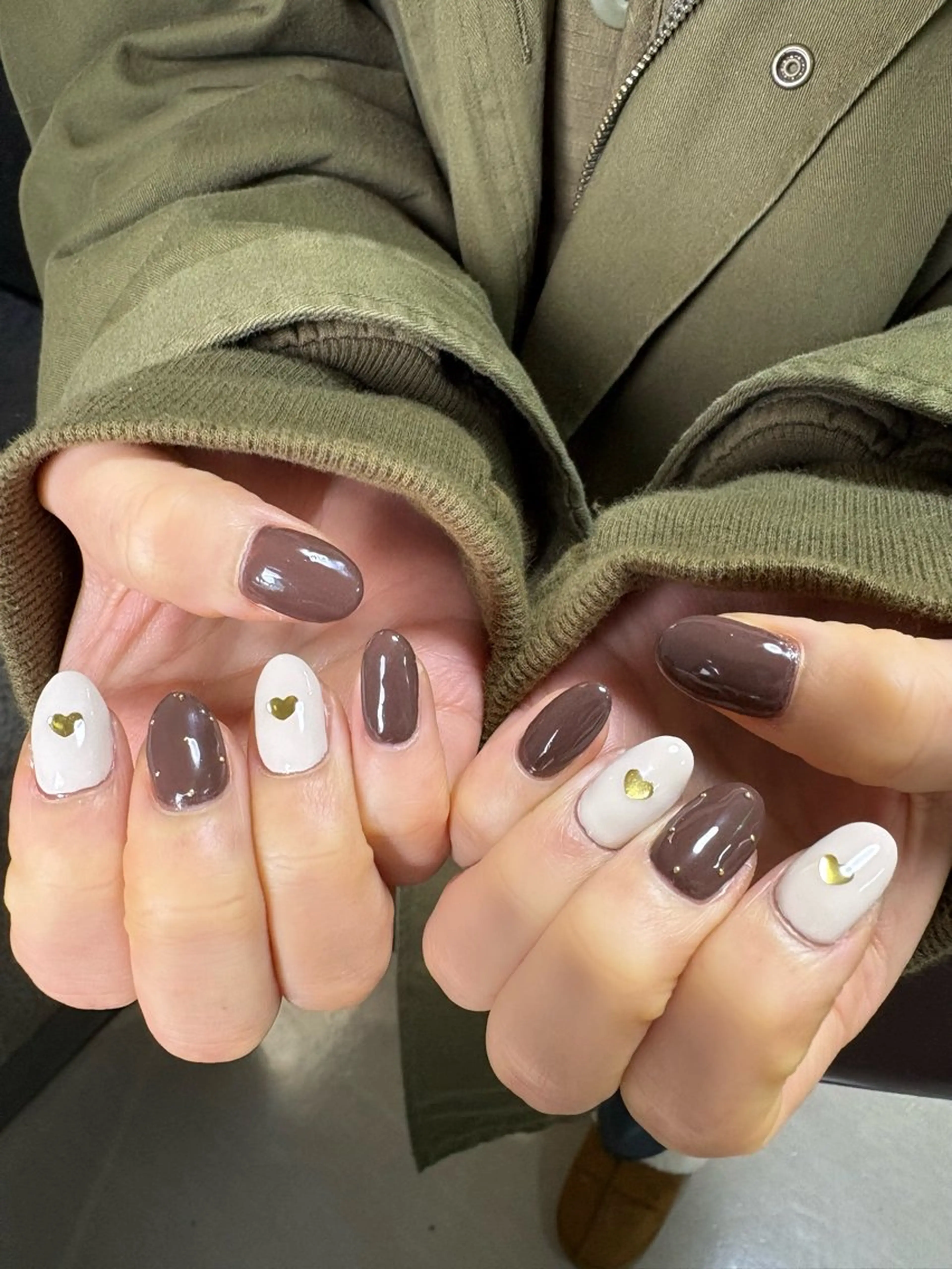 ネイル ハート バレンタイン ハンドネイル フットネイル mieux YUKOのネイルデザイン