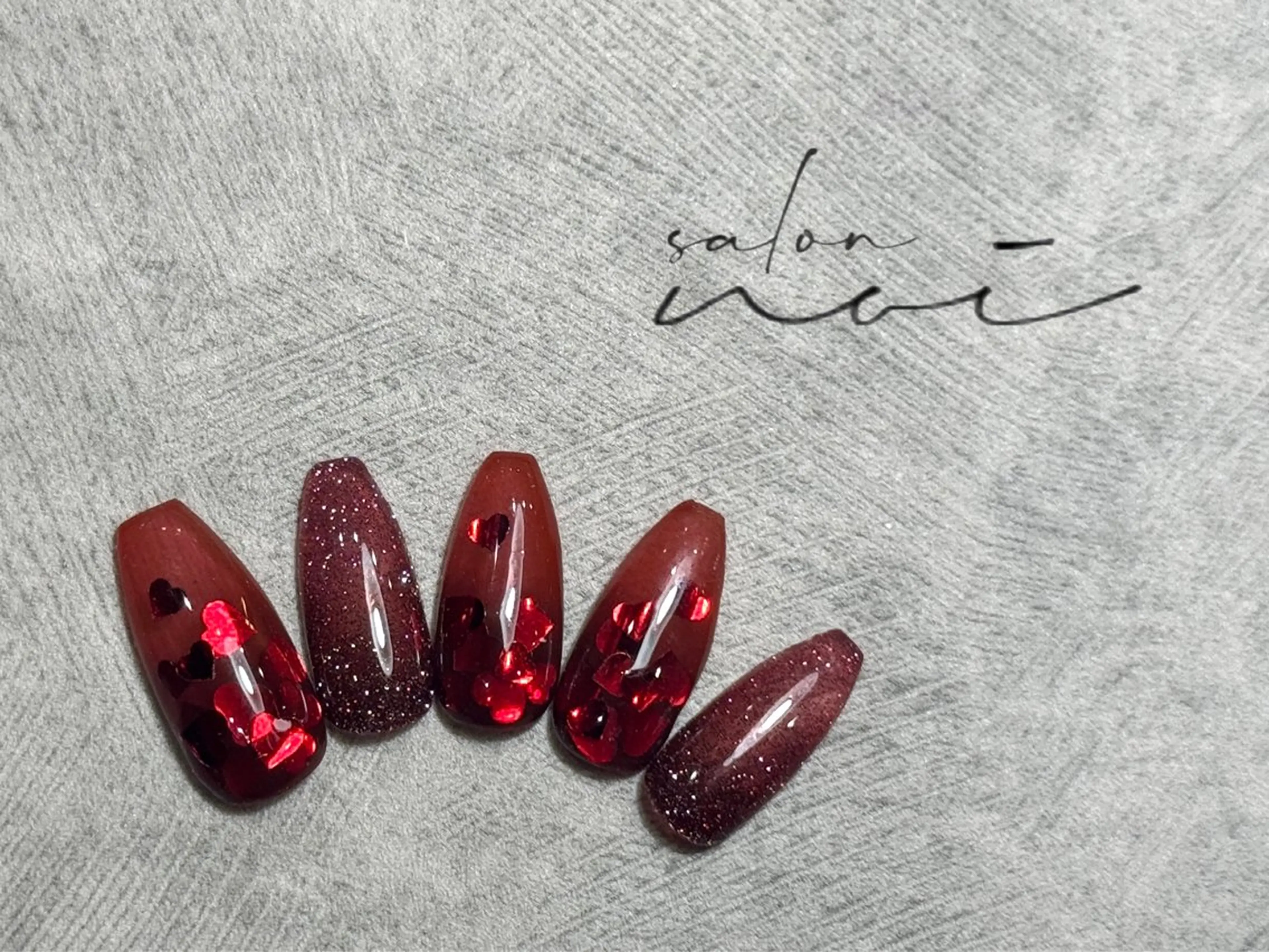 ネイル バレンタイン ハンドネイル salon noi所属・salon noiのネイルデザイン