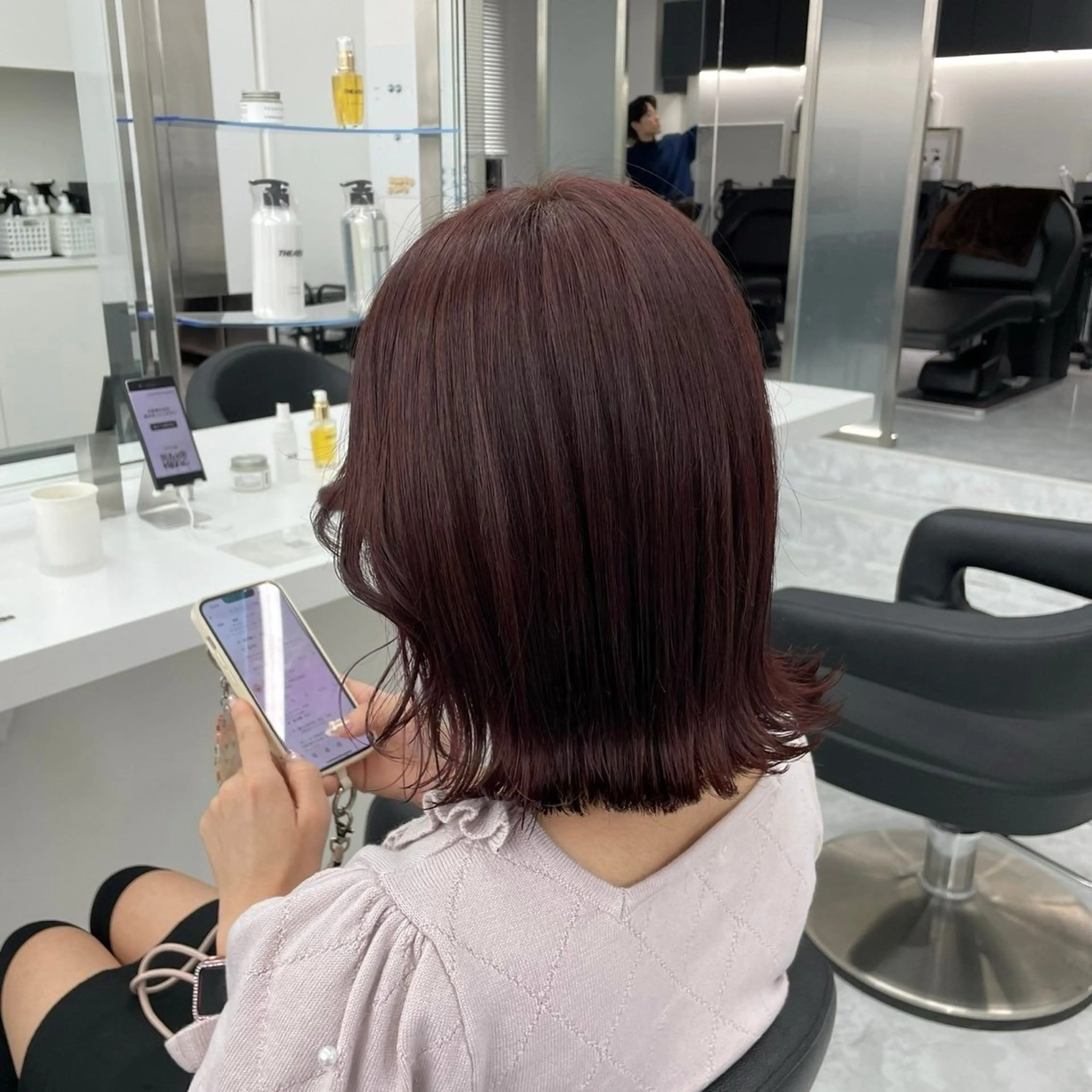 ショート カラー ブラウンカラー レッドカラー レッドブラウン 🫧韓国風透明感 ヘア🫧towaのヘアスタイル