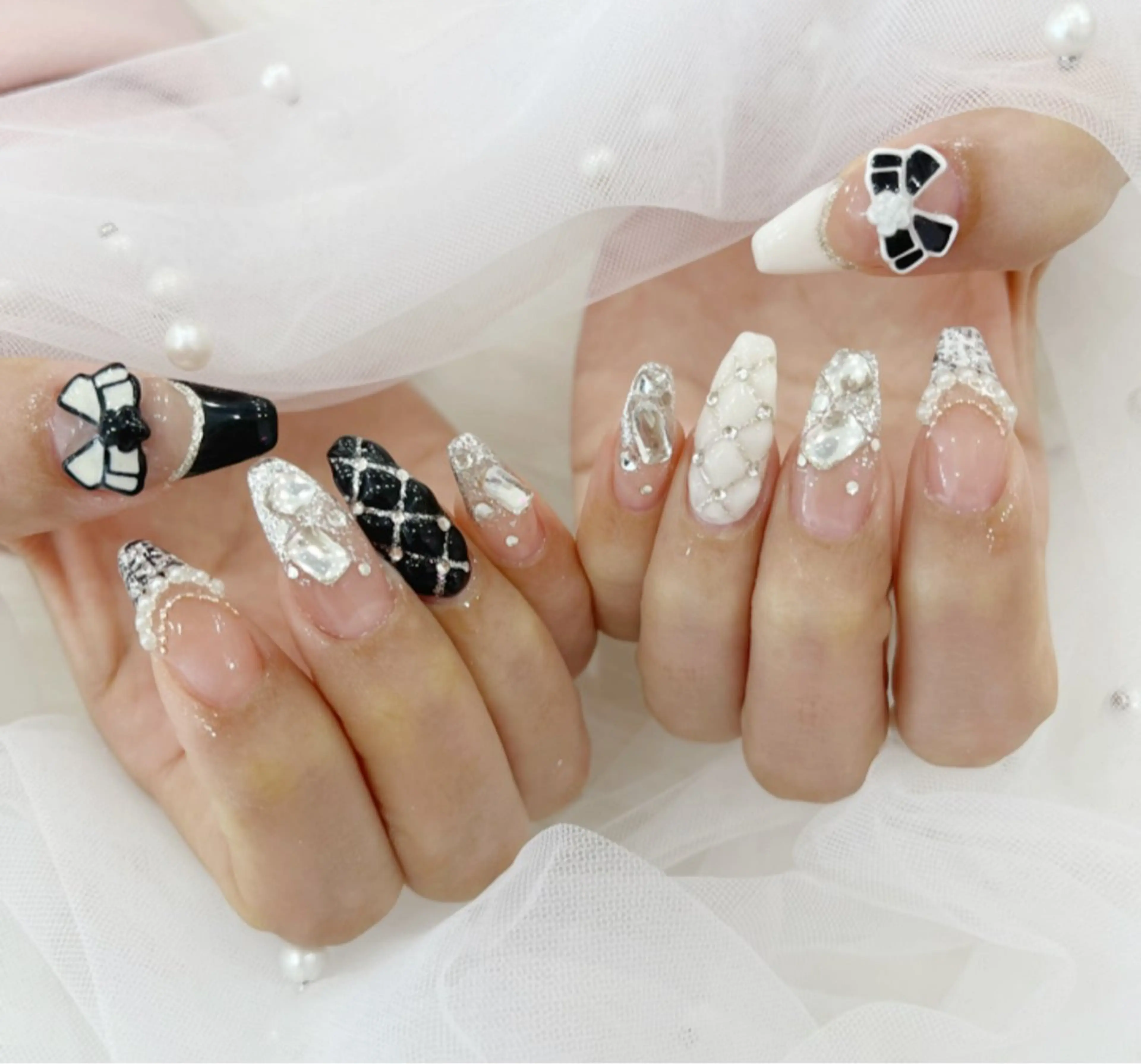 ネイル 長さ出し フットネイル ジェルネイル 韓国ネイル マグネットネイル #Amin nail salonのネイルデザイン