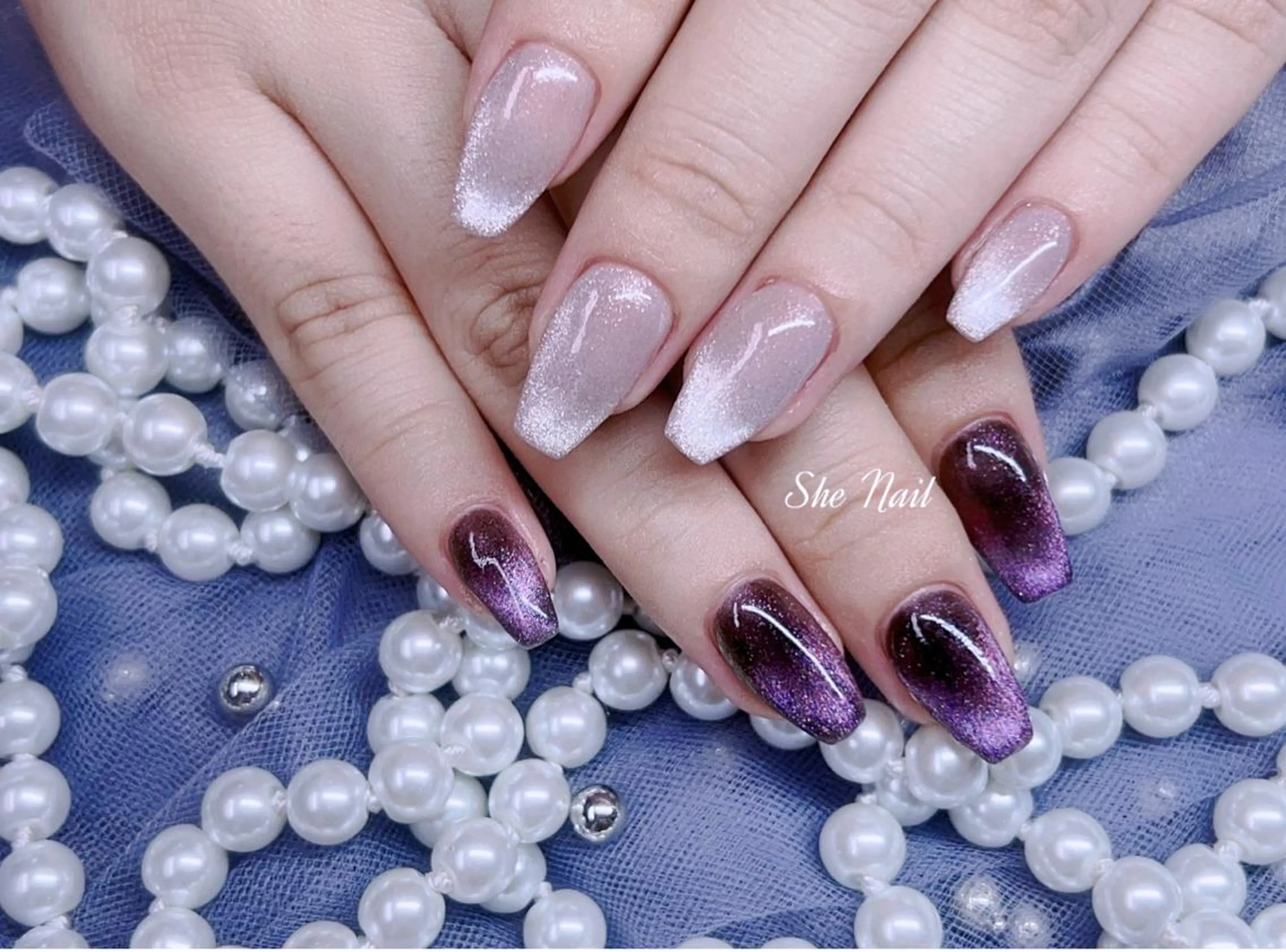 ネイル 長さ出し マグネットネイル ワンカラーネイル ネイルチップ ハンドネイル She   Nail所属・ISA_ BELLAのネイルデザイン