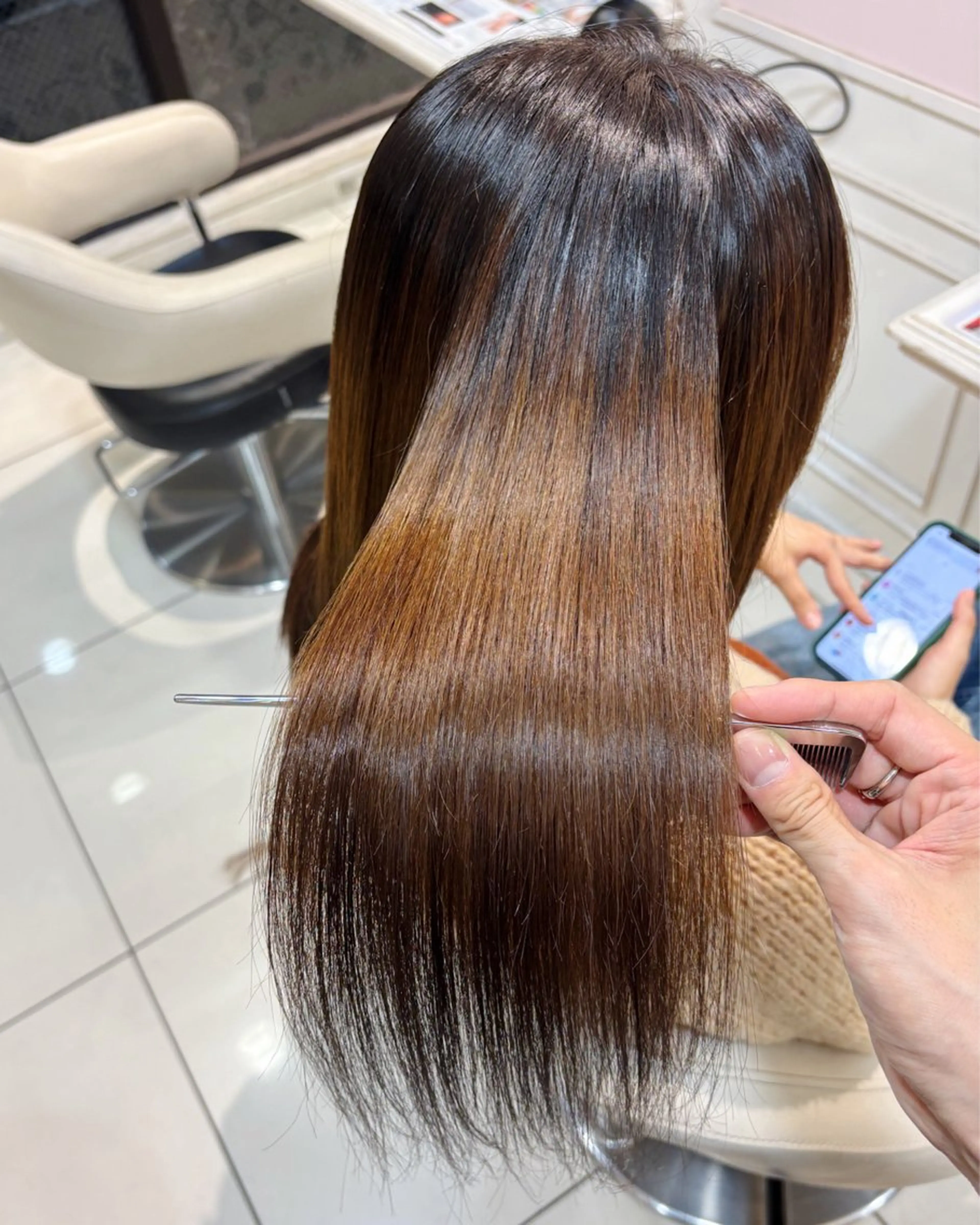 セミロング 髪質改善 縮毛矯正 カット 縮毛矯正 トリートメント 高橋 佑のヘアスタイル