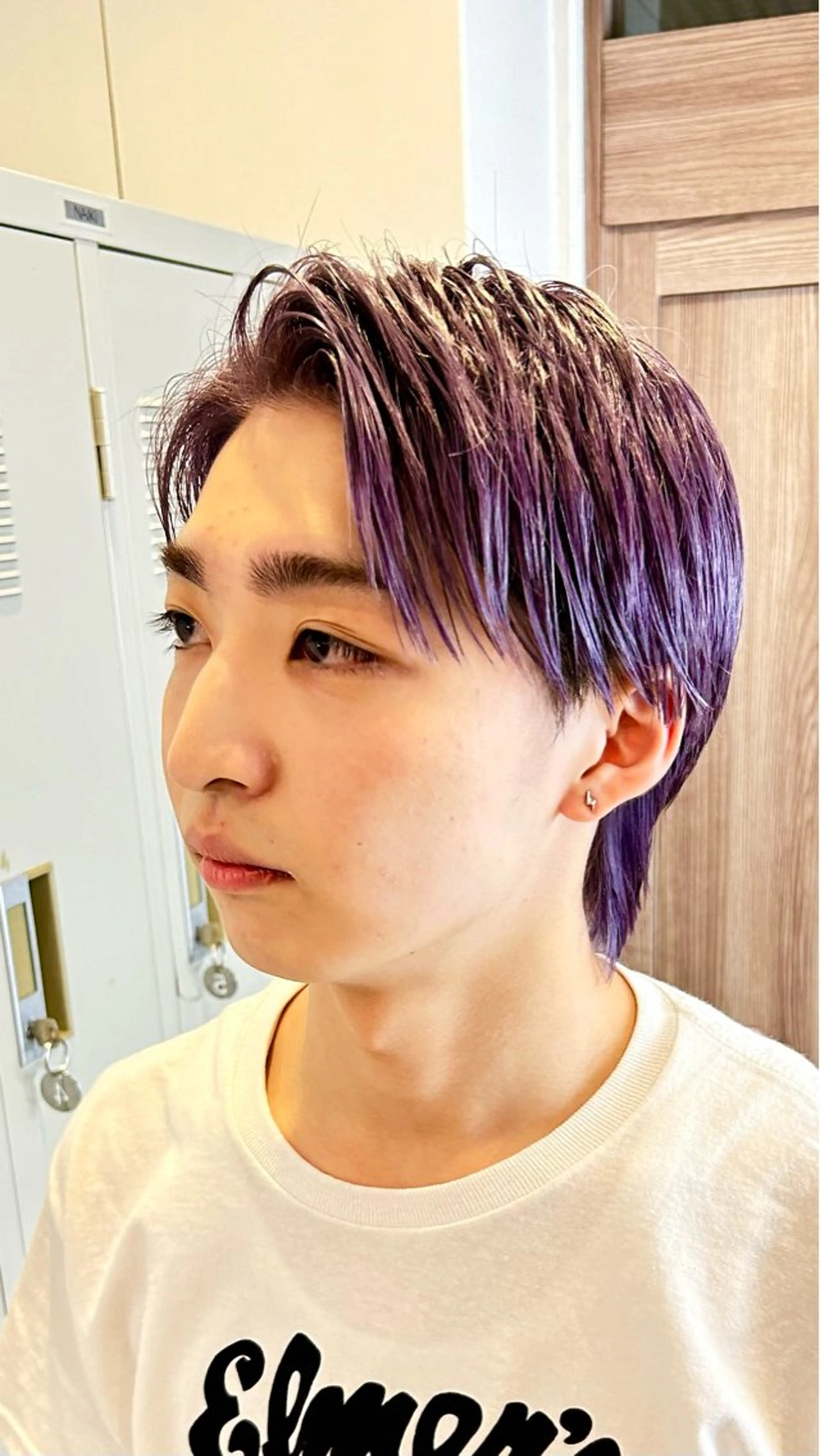 カラー メンズ シルバー ボブ/ショート/小倉 ✂中尾吏穏のヘアスタイル