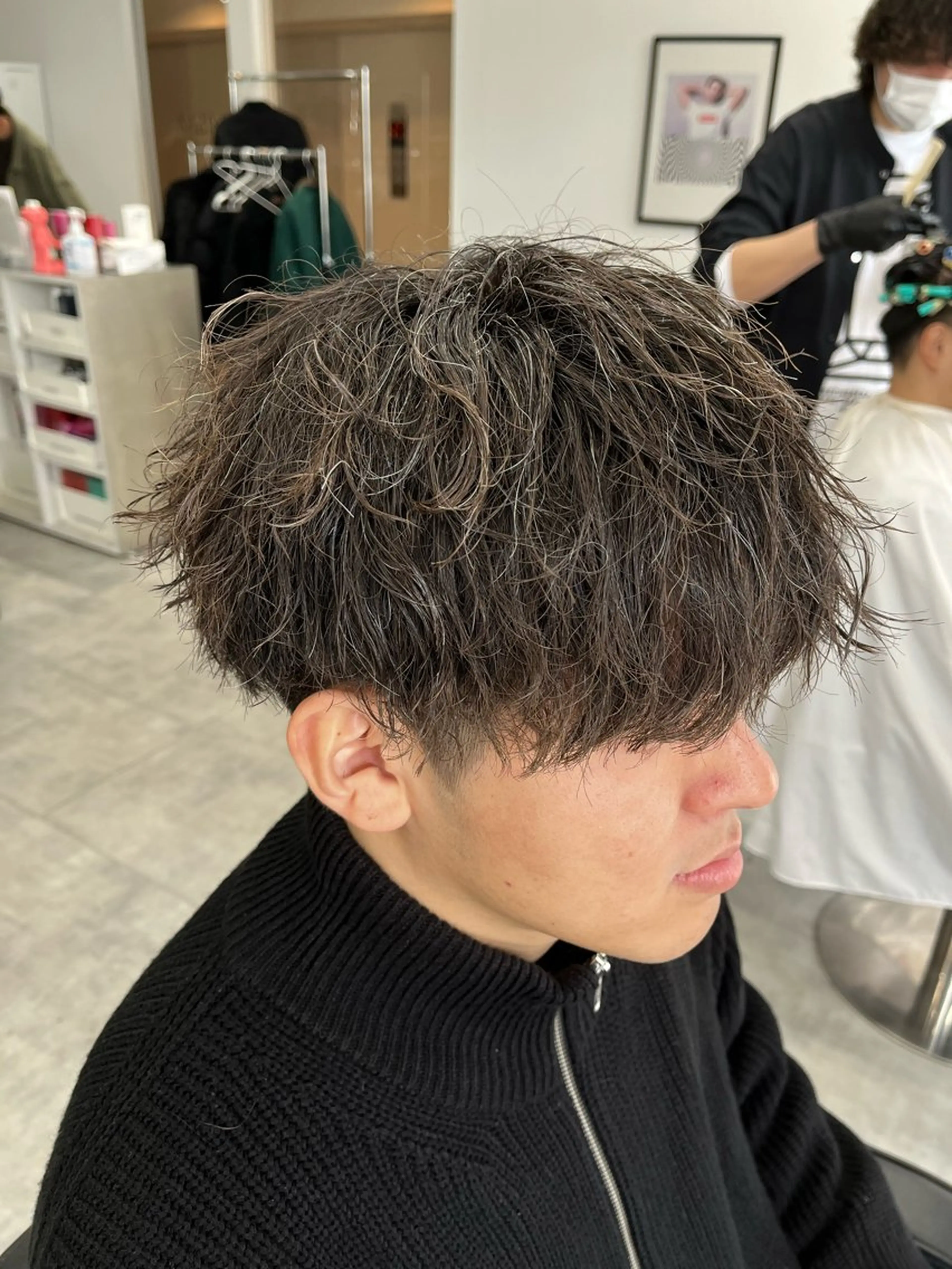 ショート パーマ メンズ メンズパーマ ツイストスパイラルパーマ スパイラルパーマ カット パーマ 新潟メンズパーマ 新潟駅/小田拓実のヘアスタイル