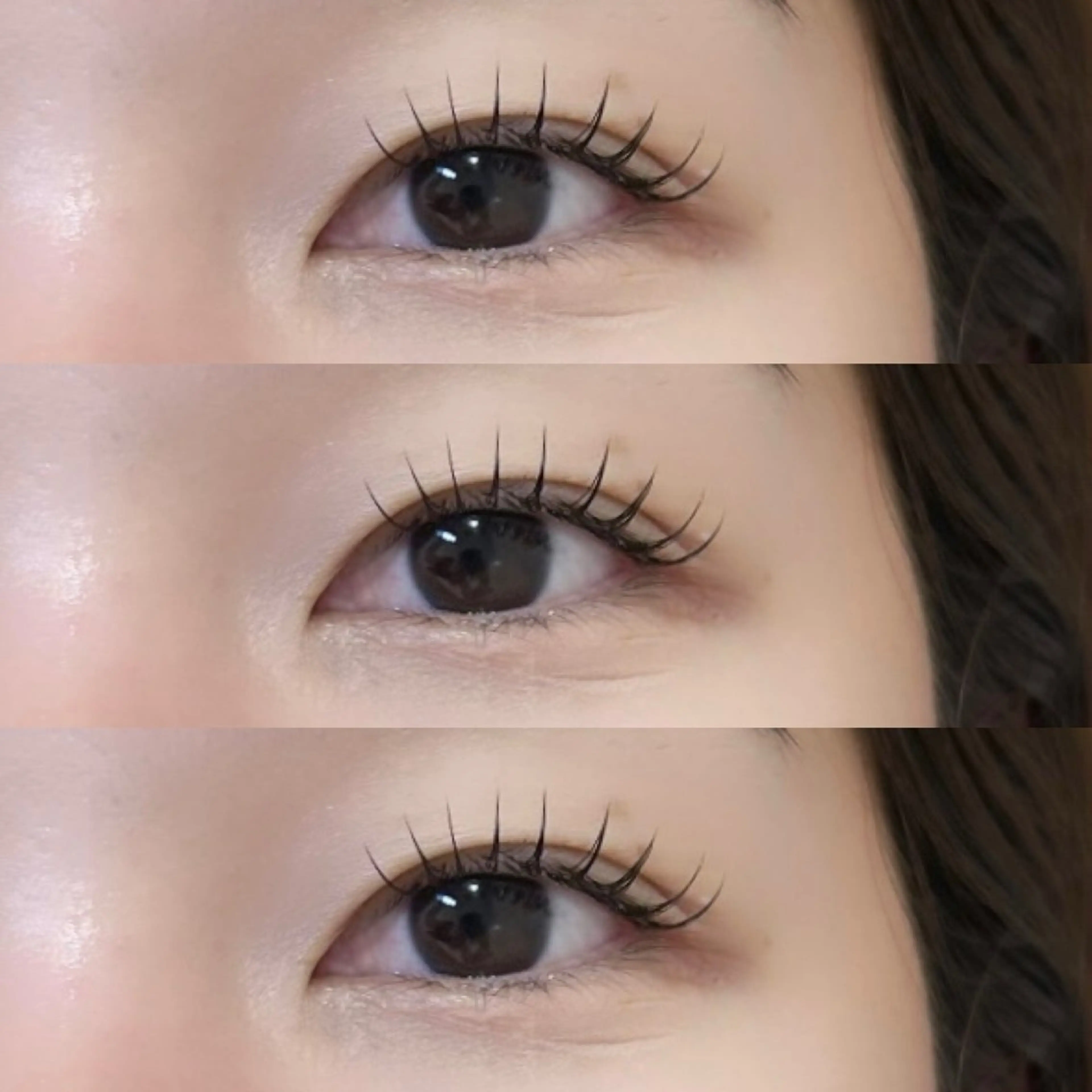 マツエク・マツパ 束感まつ毛 カラーマツエク フラットラッシュ ナチュラル マツエク amii 博多 aineのマツエク・マツパデザイン