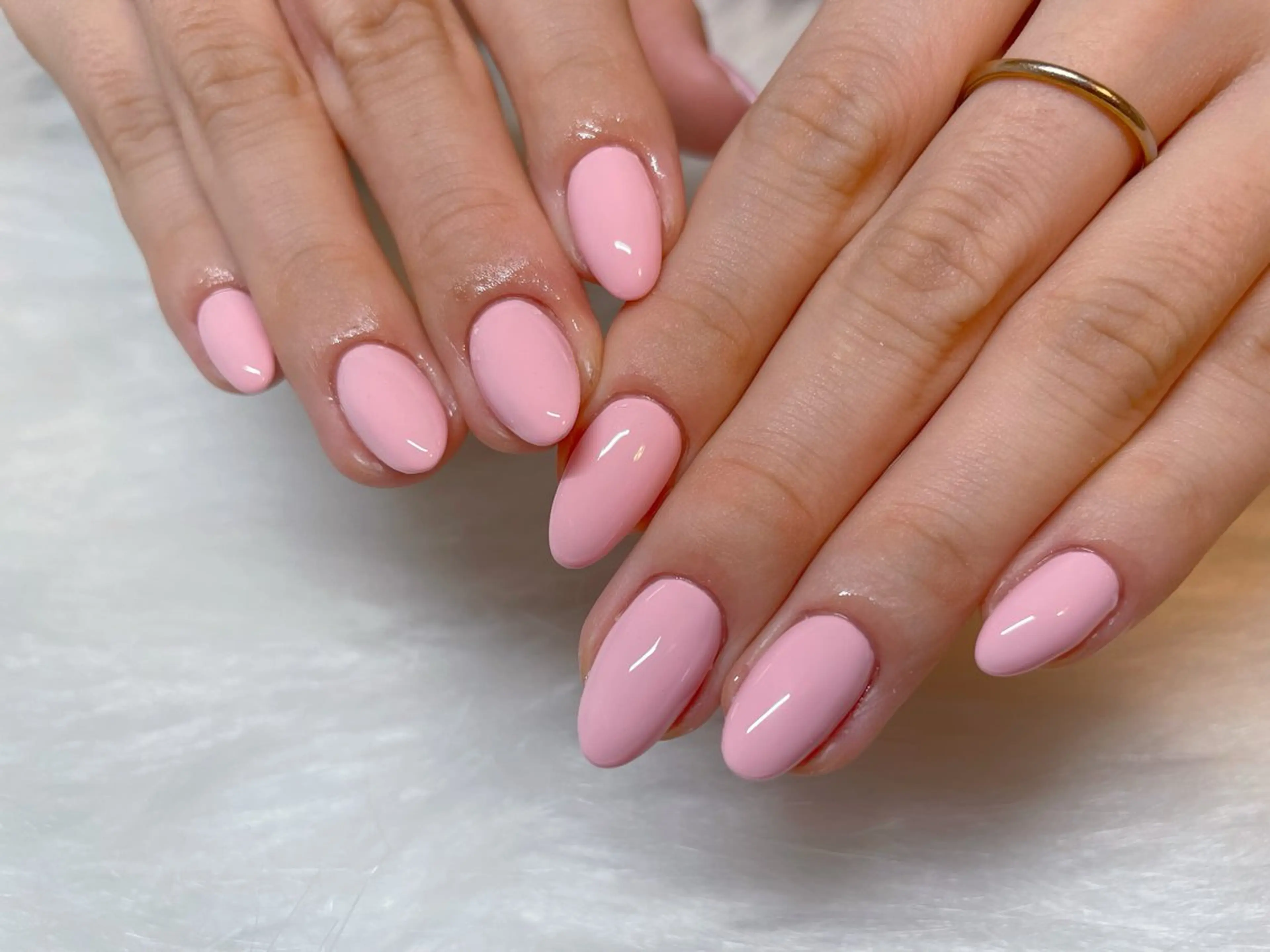 ネイル ワンカラーネイル ピンク 春ネイル ハンドネイル エン Nail salonのネイルデザイン