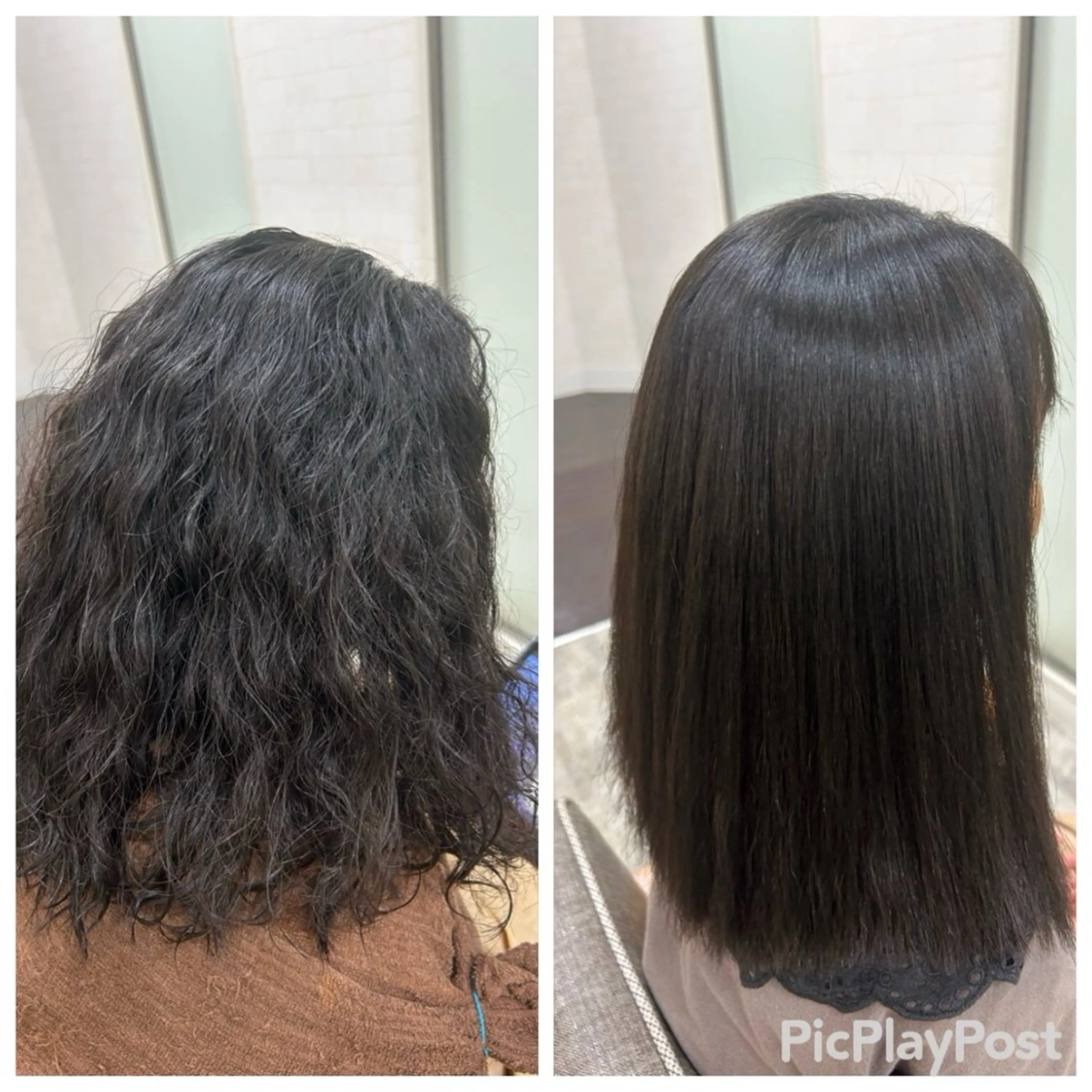 セミロング カット 縮毛矯正 瀧 葉月のヘアスタイル