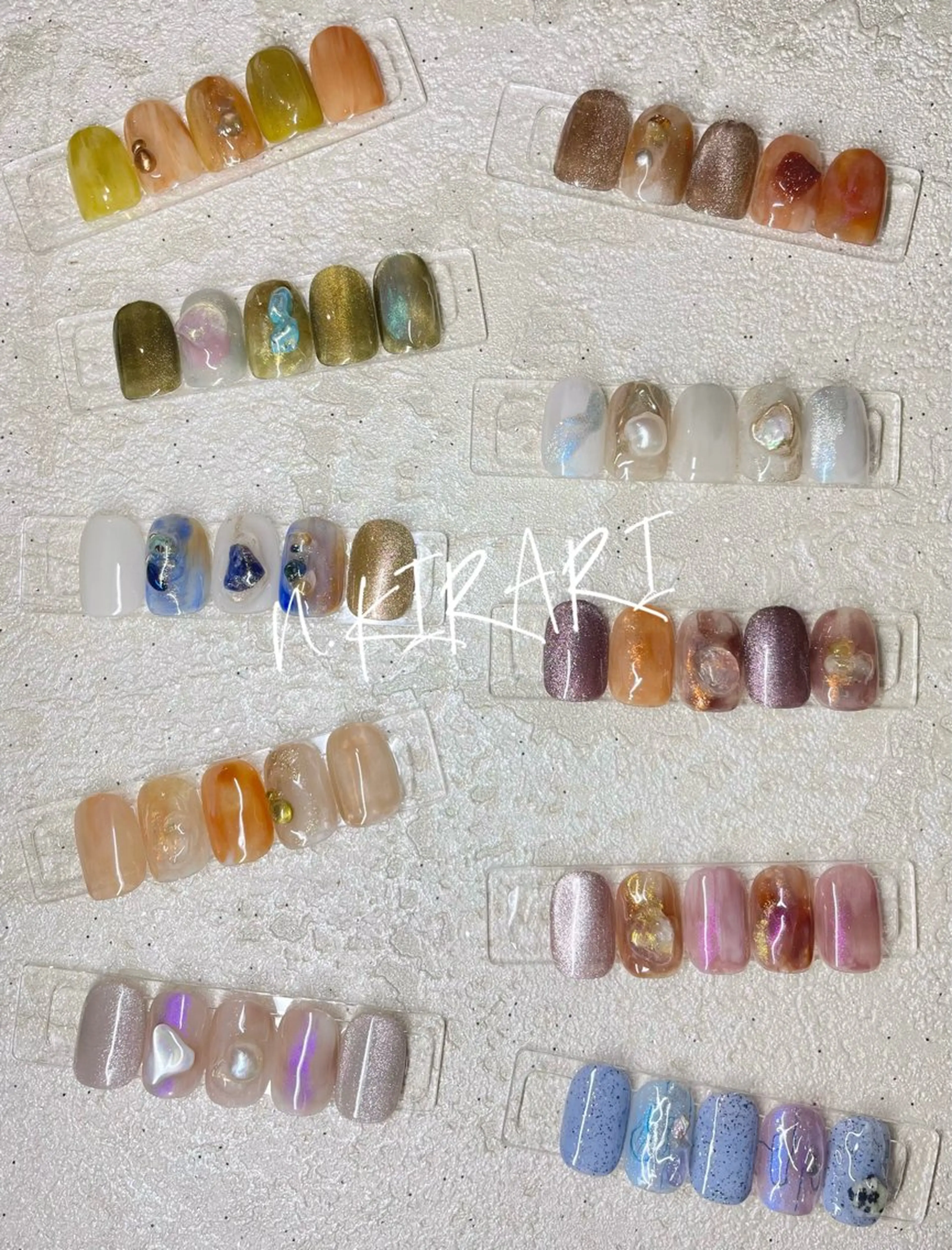 ネイル ブラウン ニュアンスネイル ハンドネイル ハンドケア ETE LUNA NAILのネイルデザイン