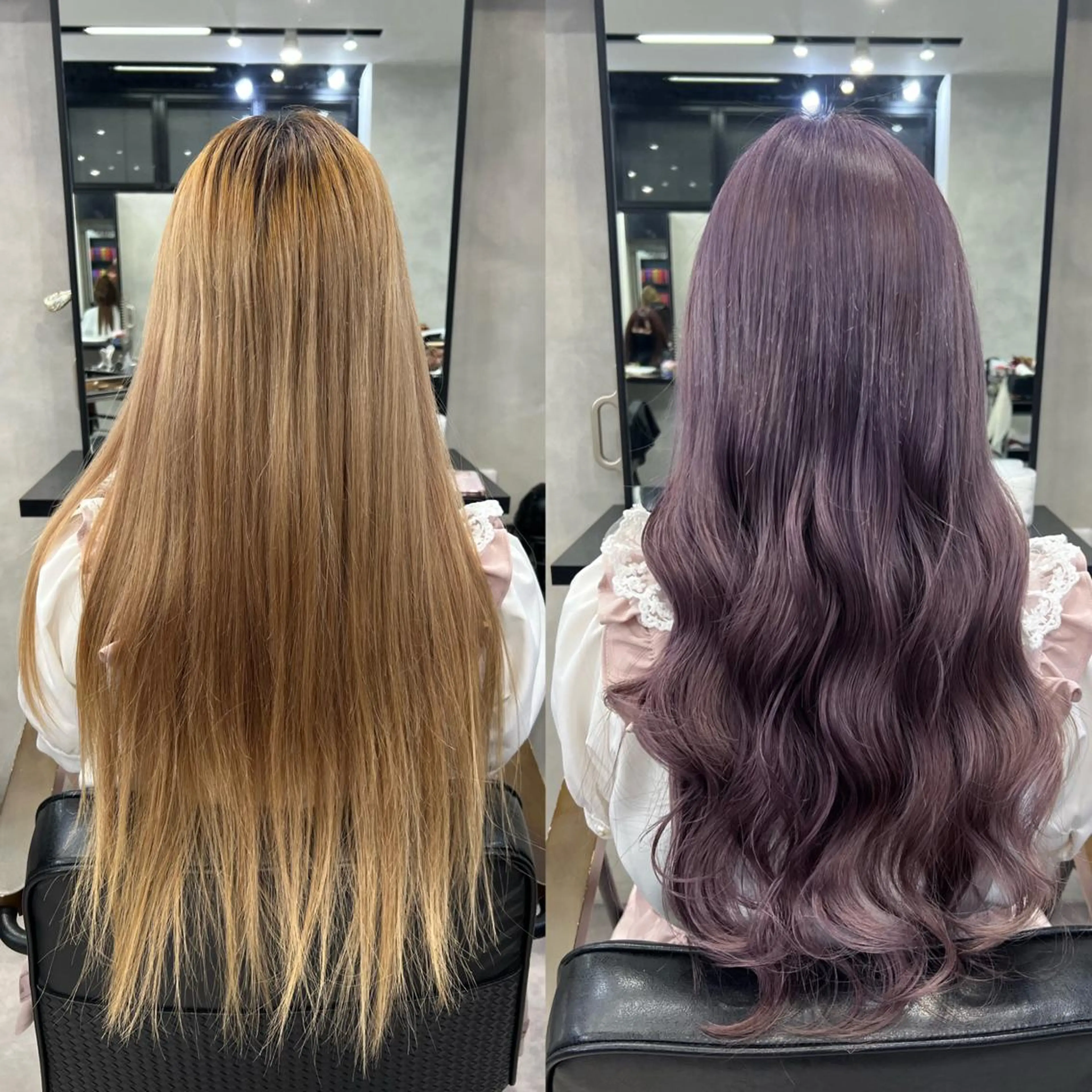 ロング カラー ヘアアレンジ シールエクステ アディクシーカラー アッシュ バレイヤージュ ベージュカラー ar+ ❤︎ maiのヘアスタイル