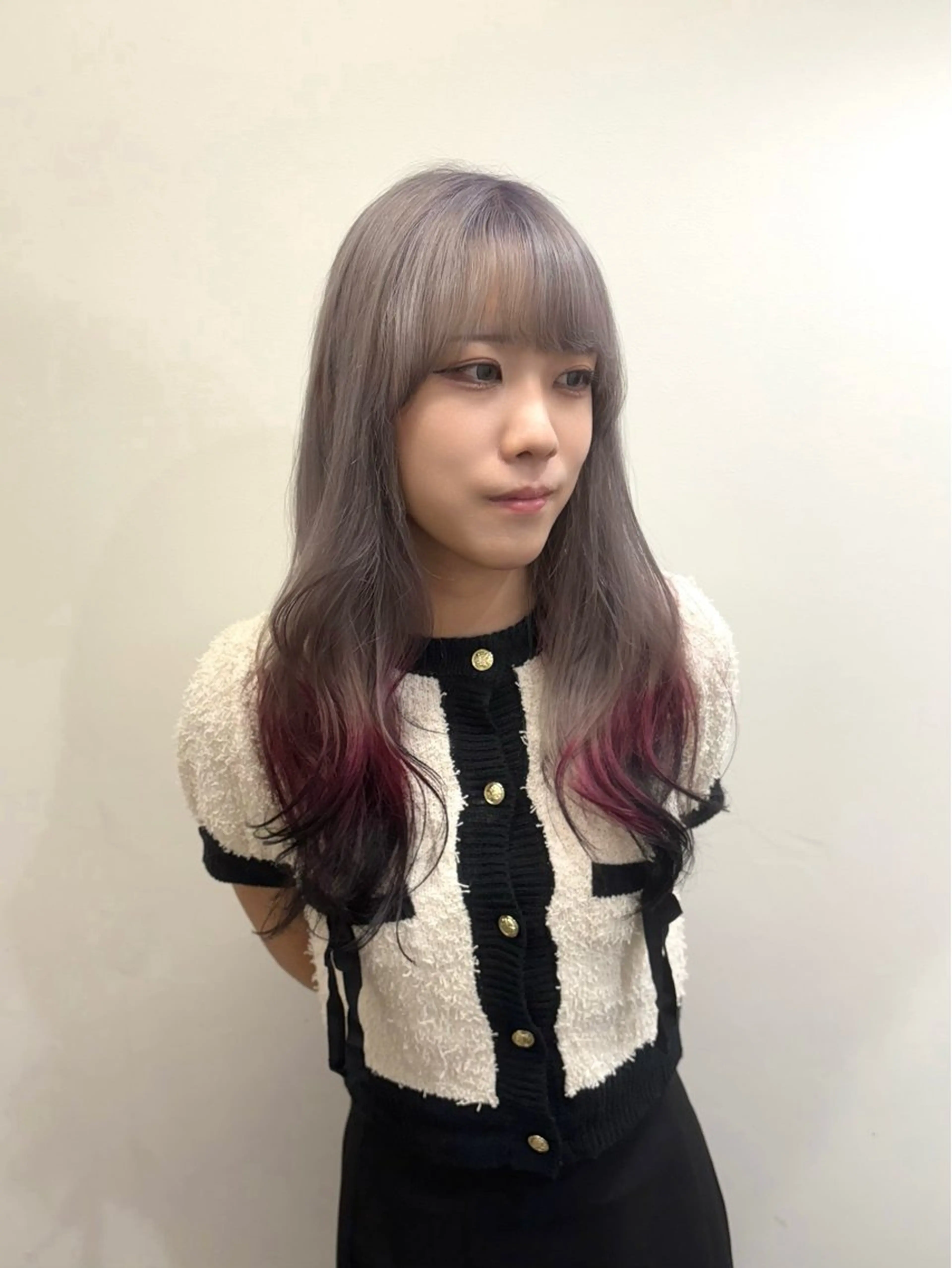 ロング カラー ブリーチ グラデーションカラー シルバー カット ヘアカラー トリートメント 🦋レイヤー職人 猪瀬玲奈🦋のヘアスタイル