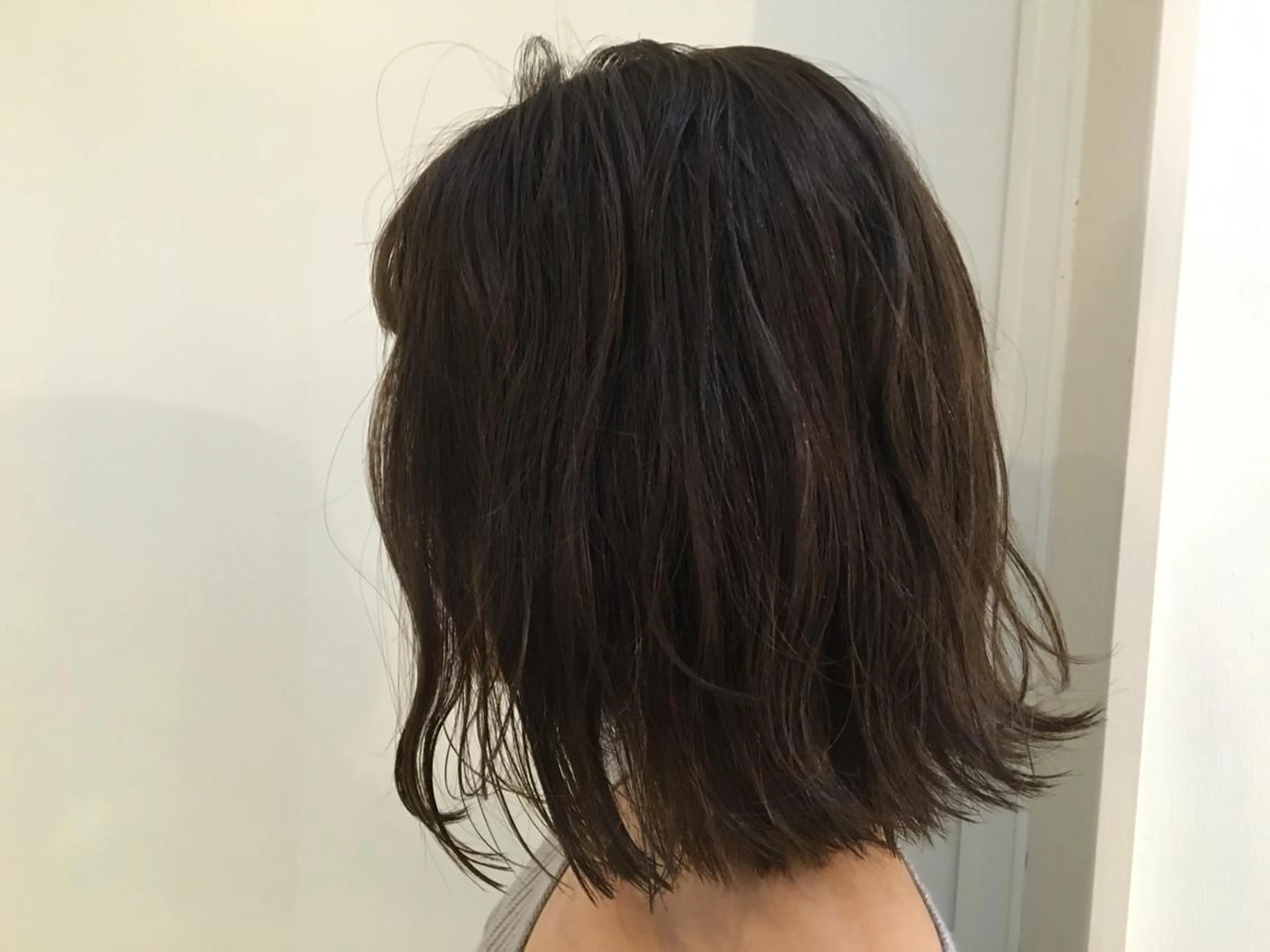 セミロング カラー ダークグレー ダークグレージュ グレージュ 半個室女性salon 🩰Natsumiのヘアスタイル