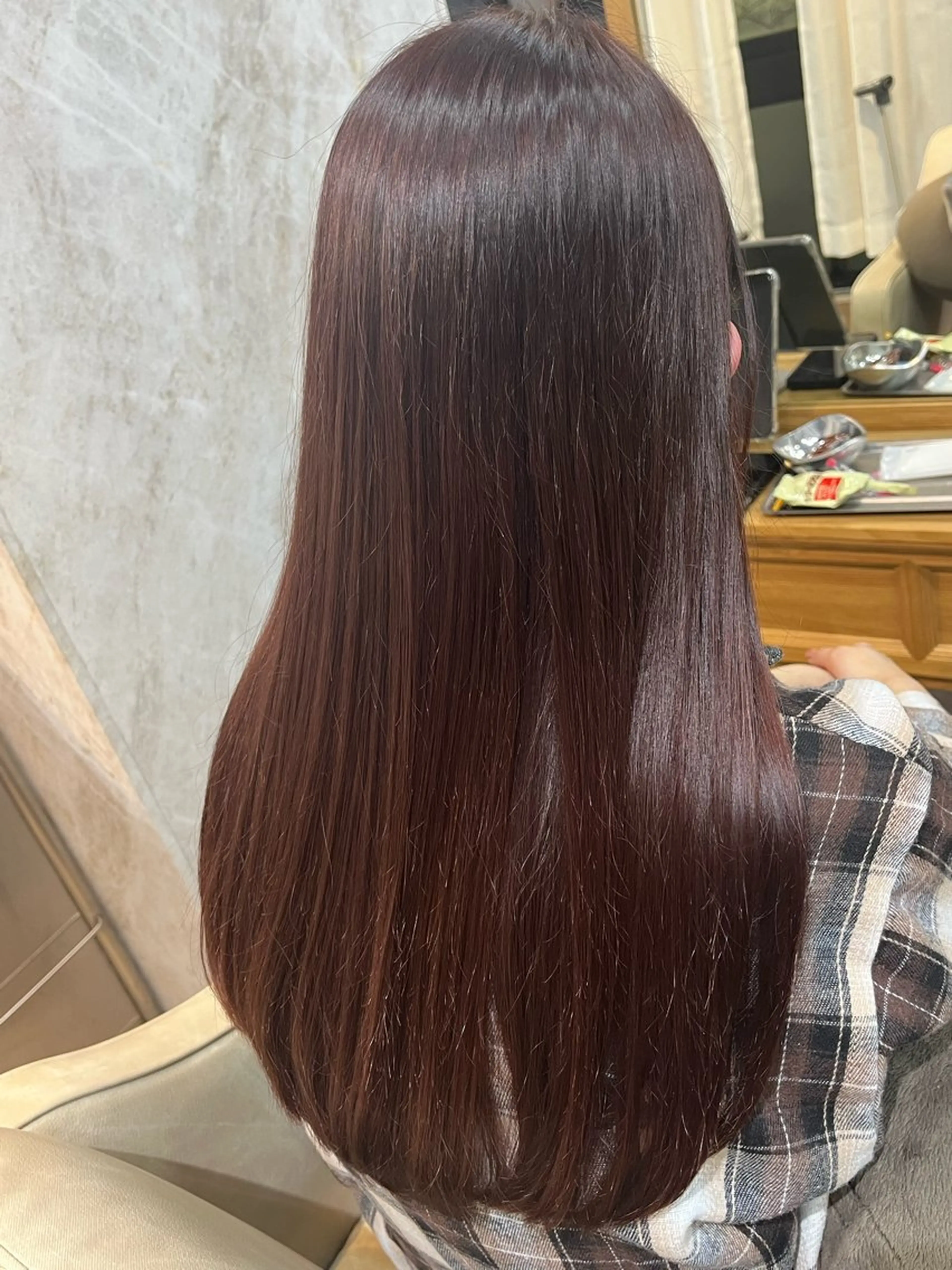 ロング 縮毛矯正⚡️カラー いいじまのヘアスタイル