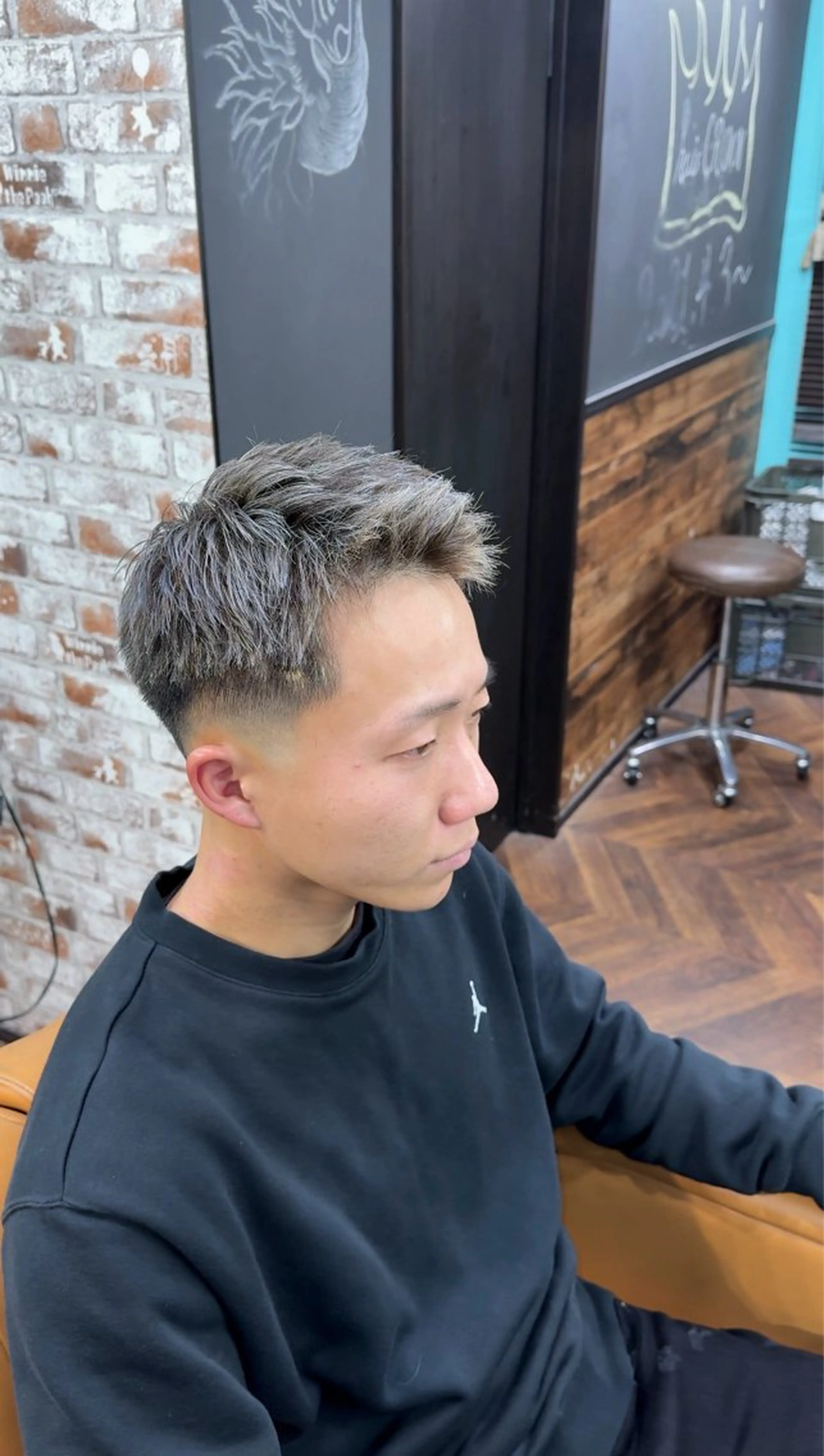 メンズ メンズメッシュ カット ヘアカラー hair CROWN所属・メンズ特化型美容師 髙橋玲生/フェードのヘアスタイル