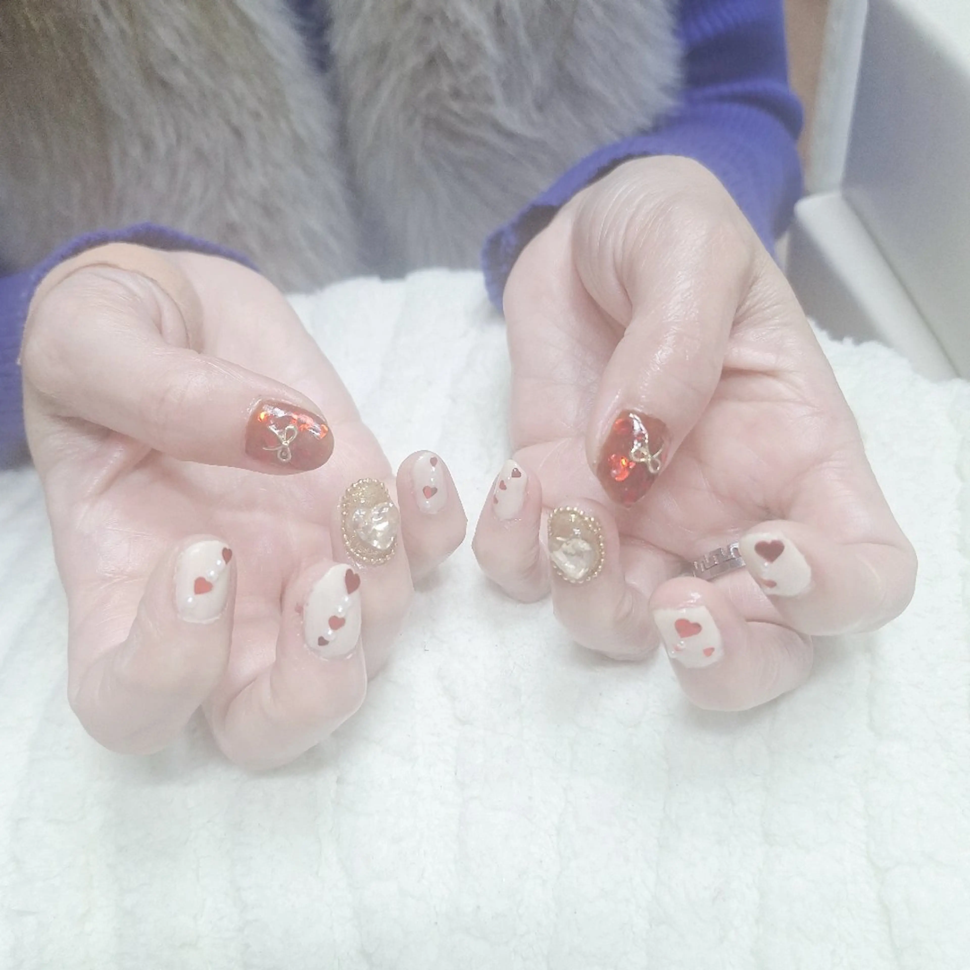 ネイル ハート 藤井 みなこのネイルデザイン
