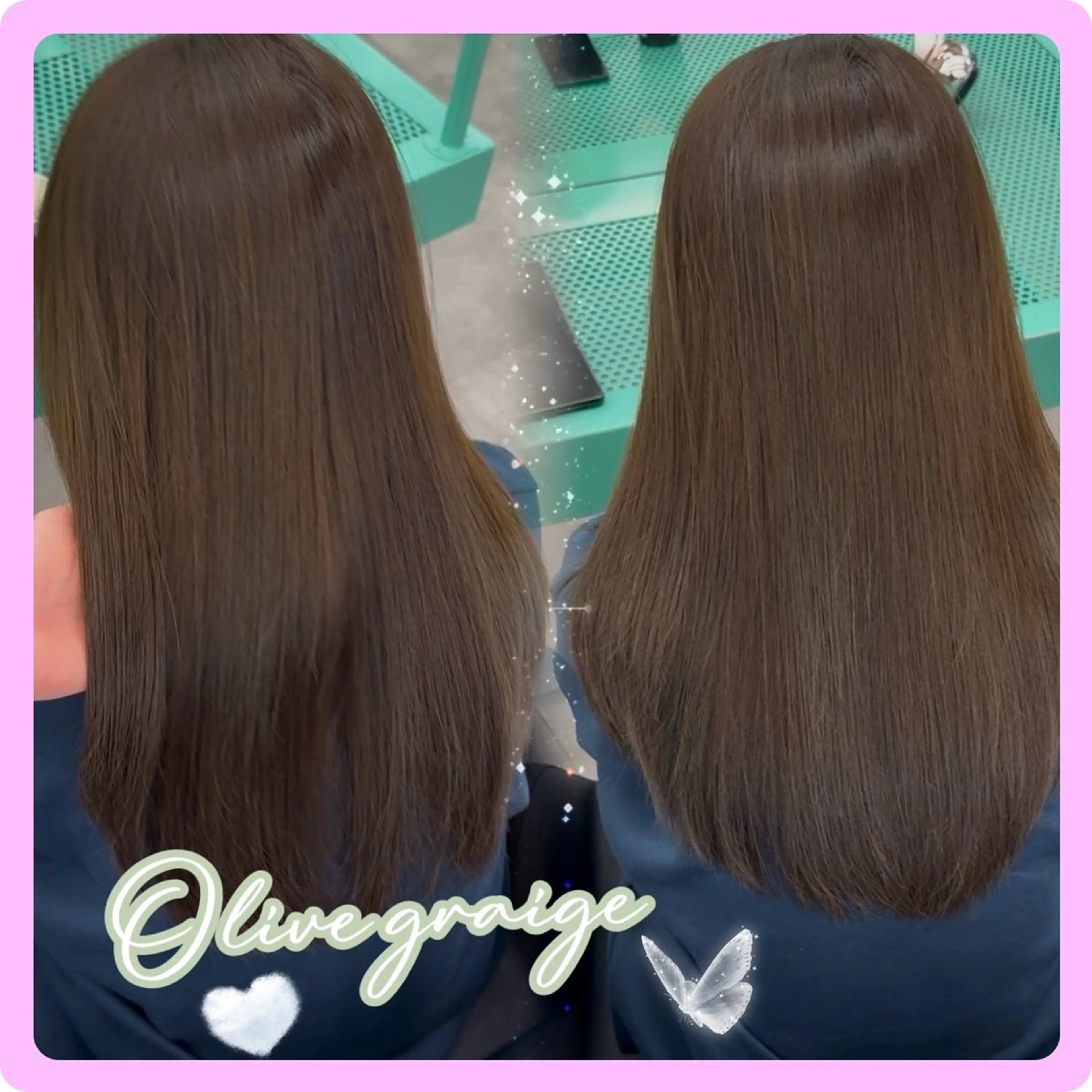 セミロング カット ヘアカラー トリートメント 推しヘア🎀 NATSUNEのヘアスタイル