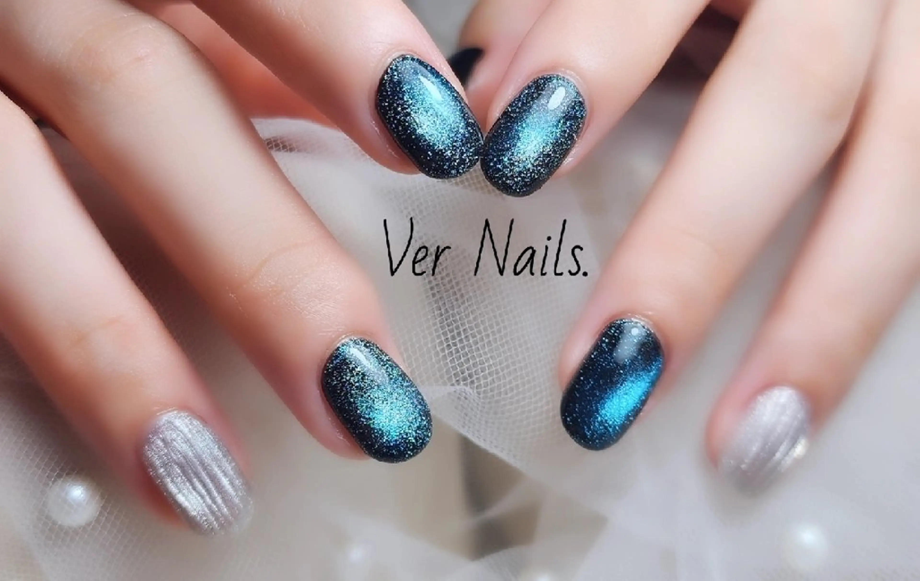 ネイル ブルー ハンドネイル Ver  Nails.のその他イメージ