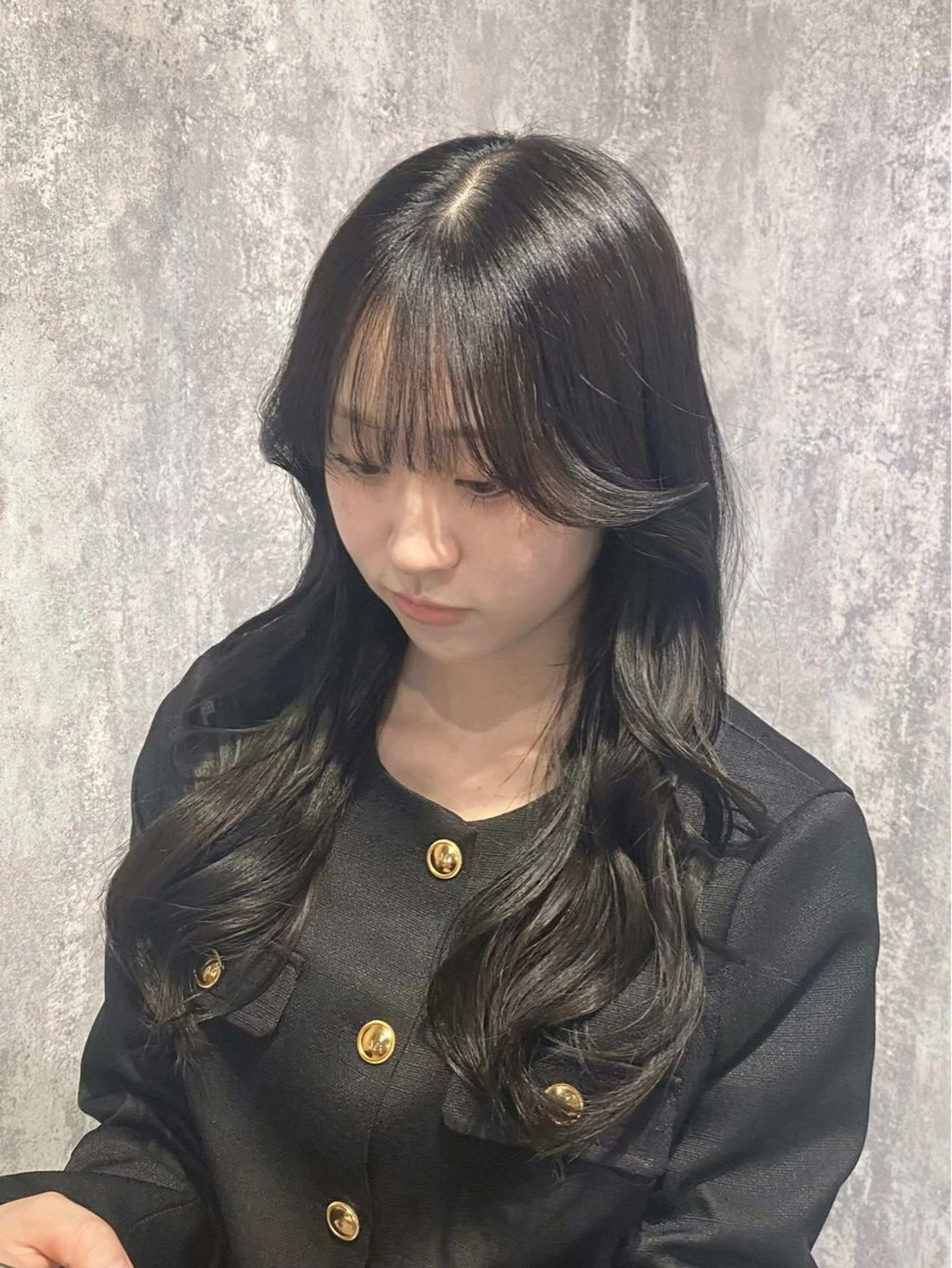 ロング カラー 透明感カラー 顔周りカット 韓国風ヘア shiori/透明感 /顔周り/髪質改善のヘアスタイル