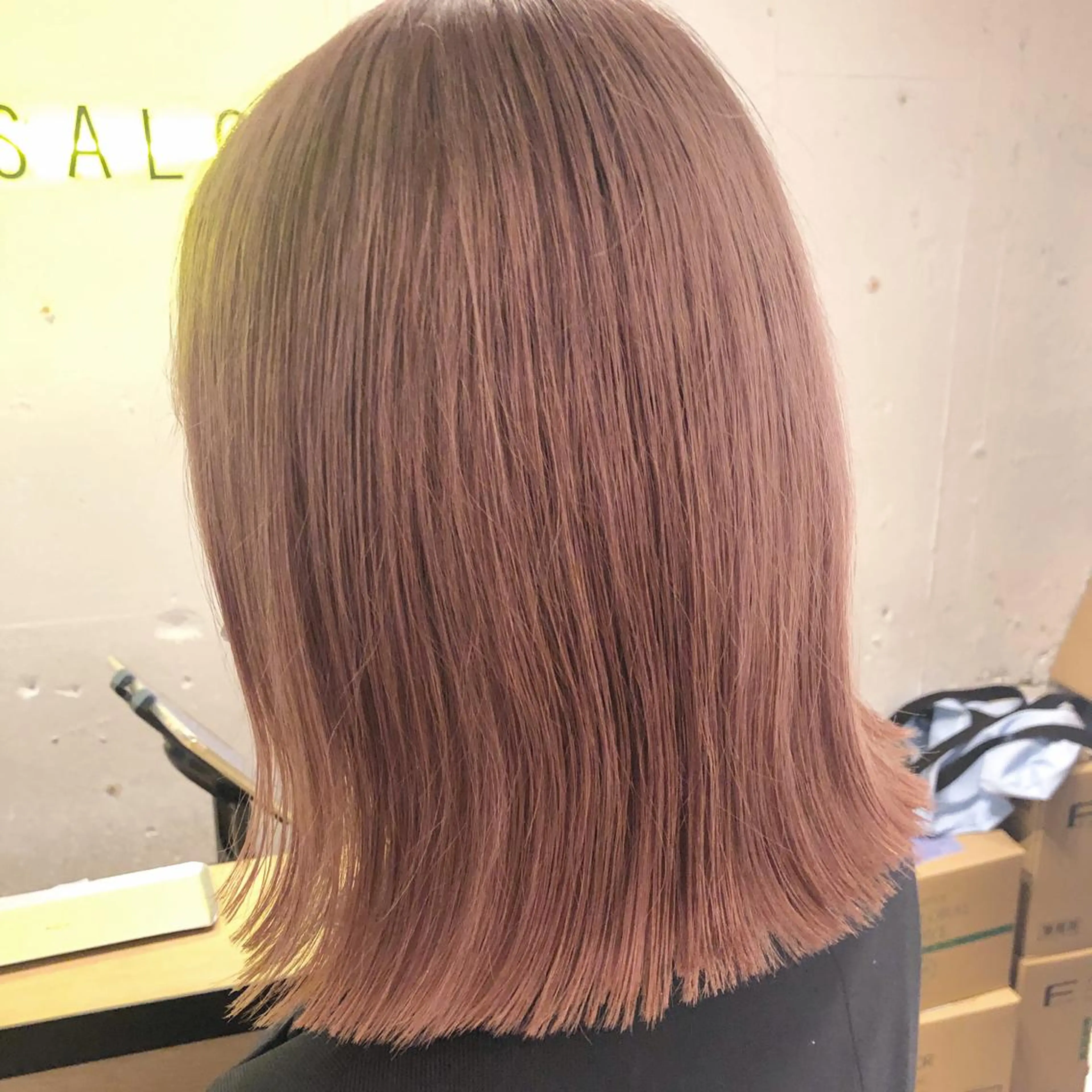 ミディアム カット ヘアカラー トリートメント フジサキ ケンのヘアスタイル