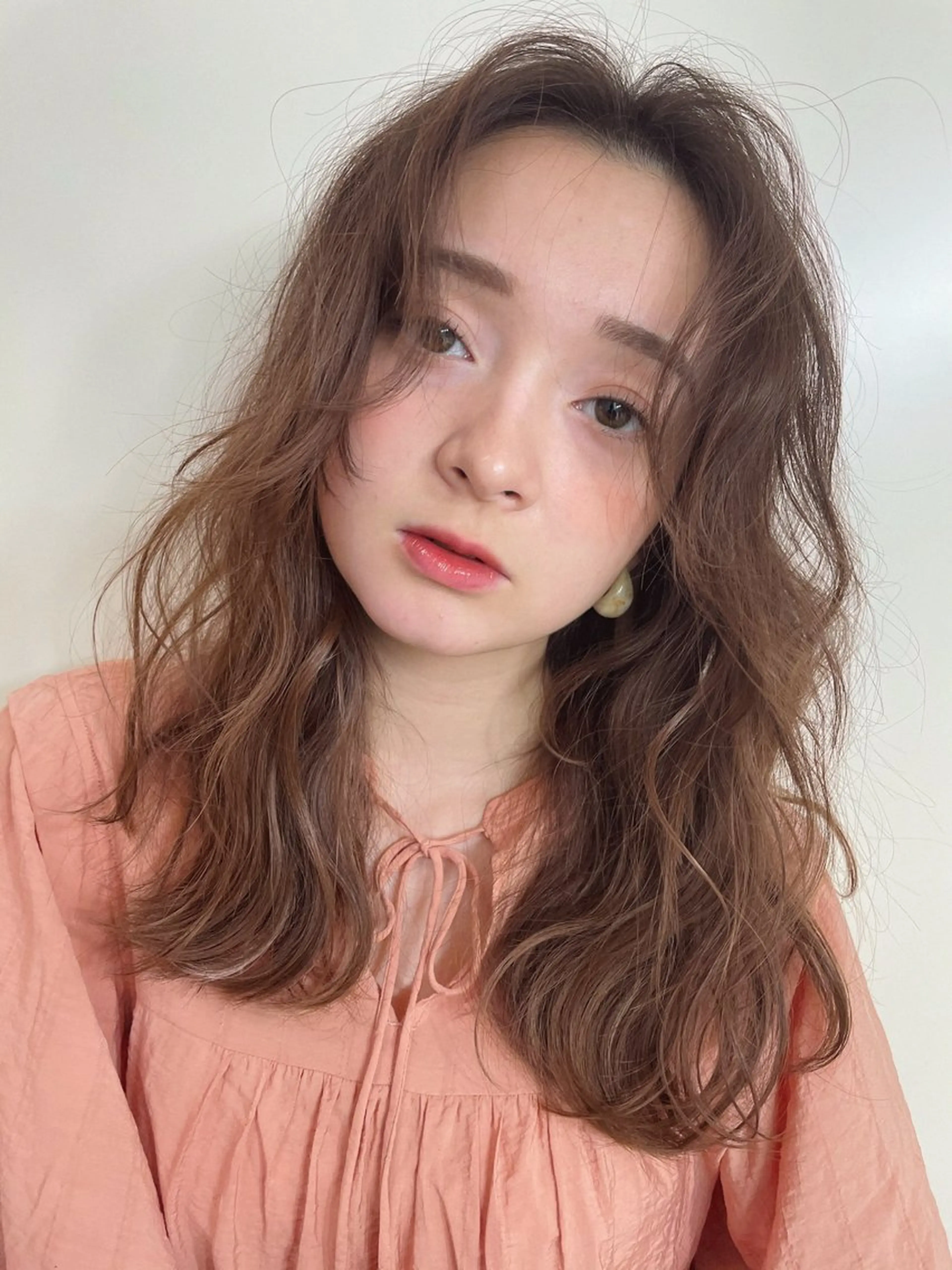 セミロング カラー 髪質改善 カット ヘアカラー トリートメント 韓国風パーマ/ヘア セット/店長みづきのヘアスタイル