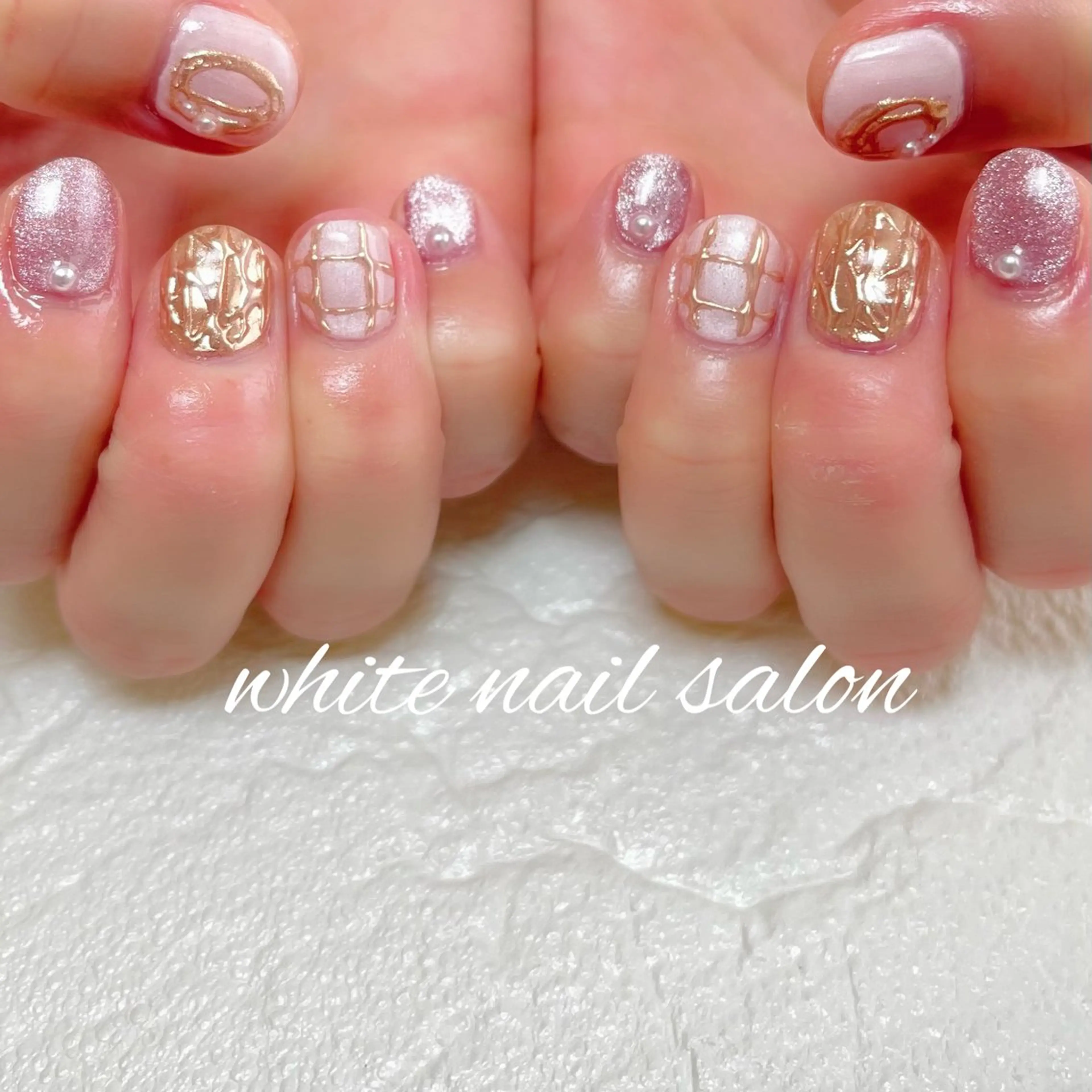 ネイル ラメ(グリッター) ハンドネイル white nail salonのネイルデザイン