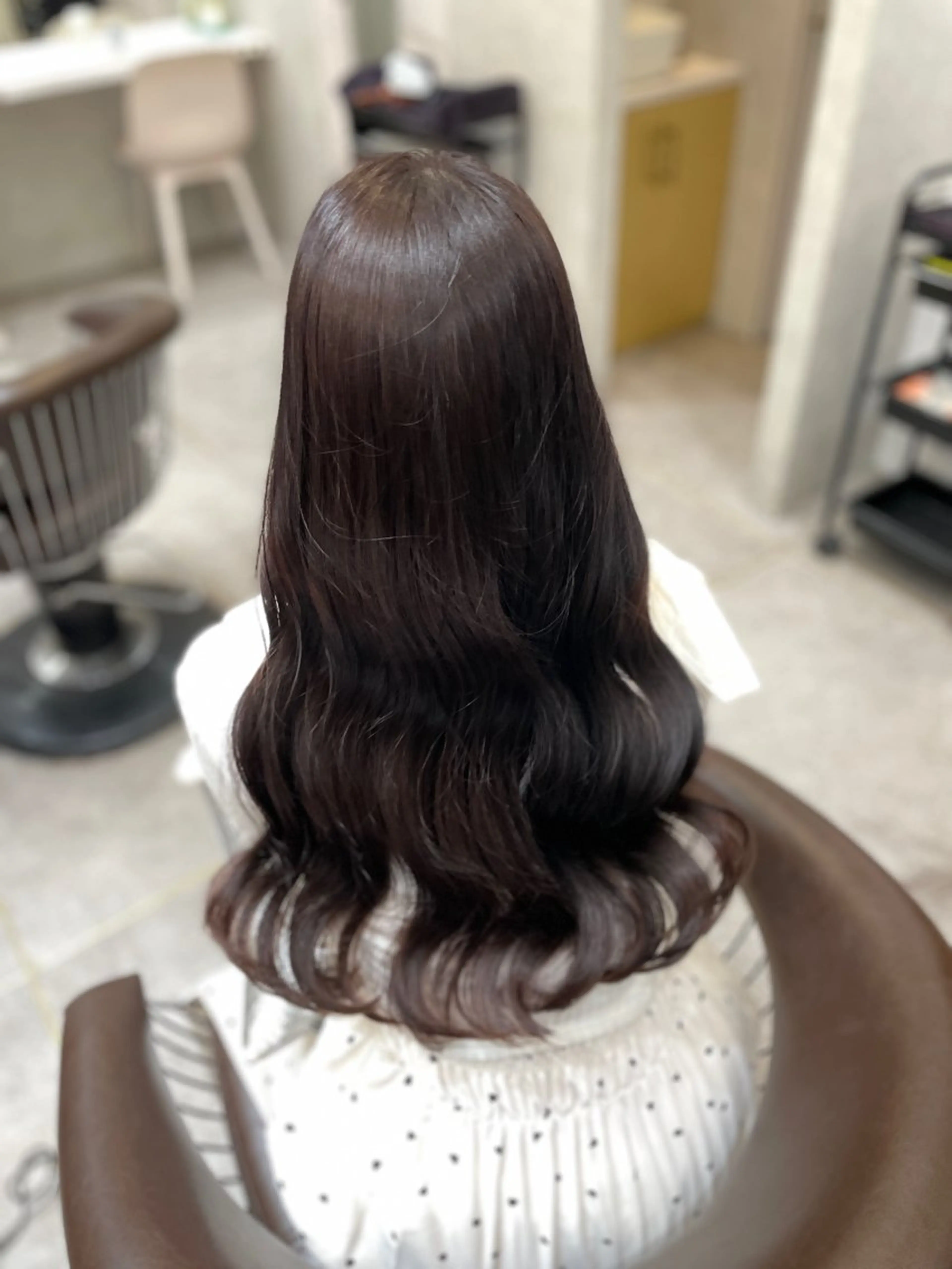 セミロング ヘアカラー MOE 福岡韓国ヘア✧︎のヘアスタイル