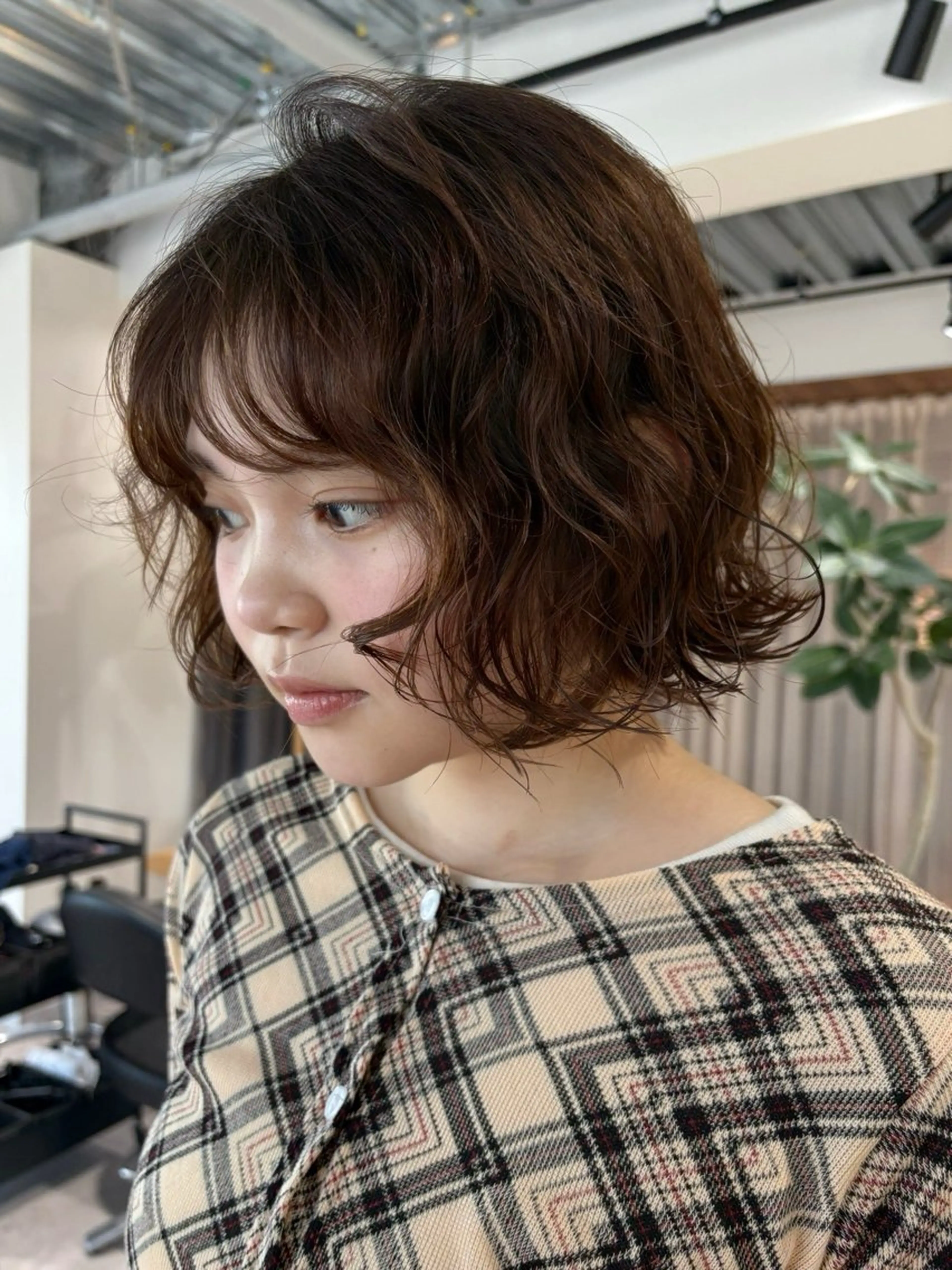 ミディアム パーマ カット パーマ iroha/ n.w.h🎀のヘアスタイル