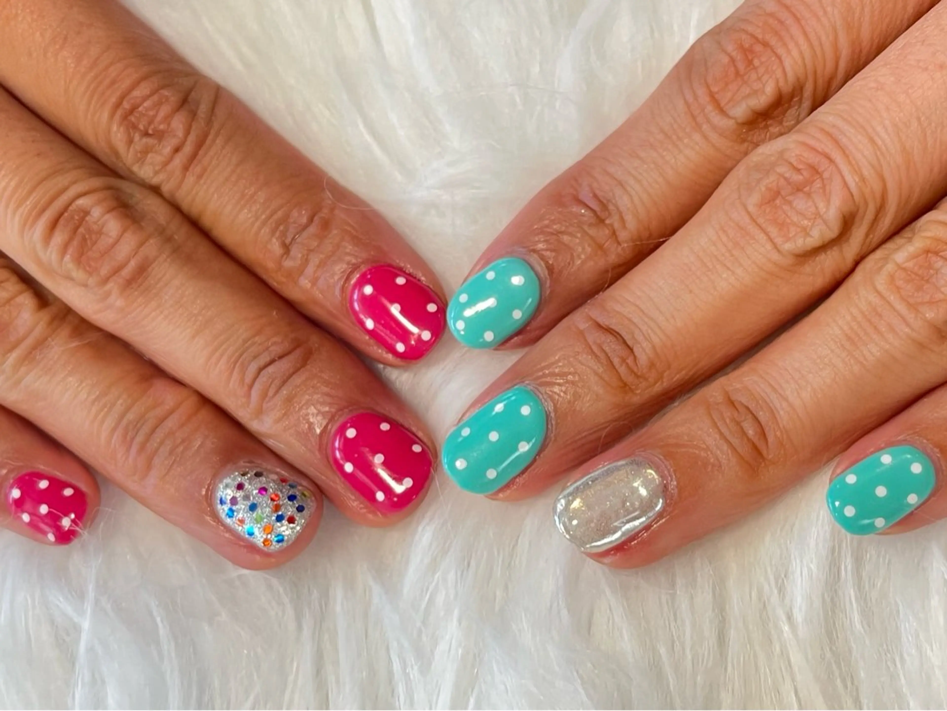 ネイル ドット ミラーネイル an'reve ♥RIEのネイルデザイン