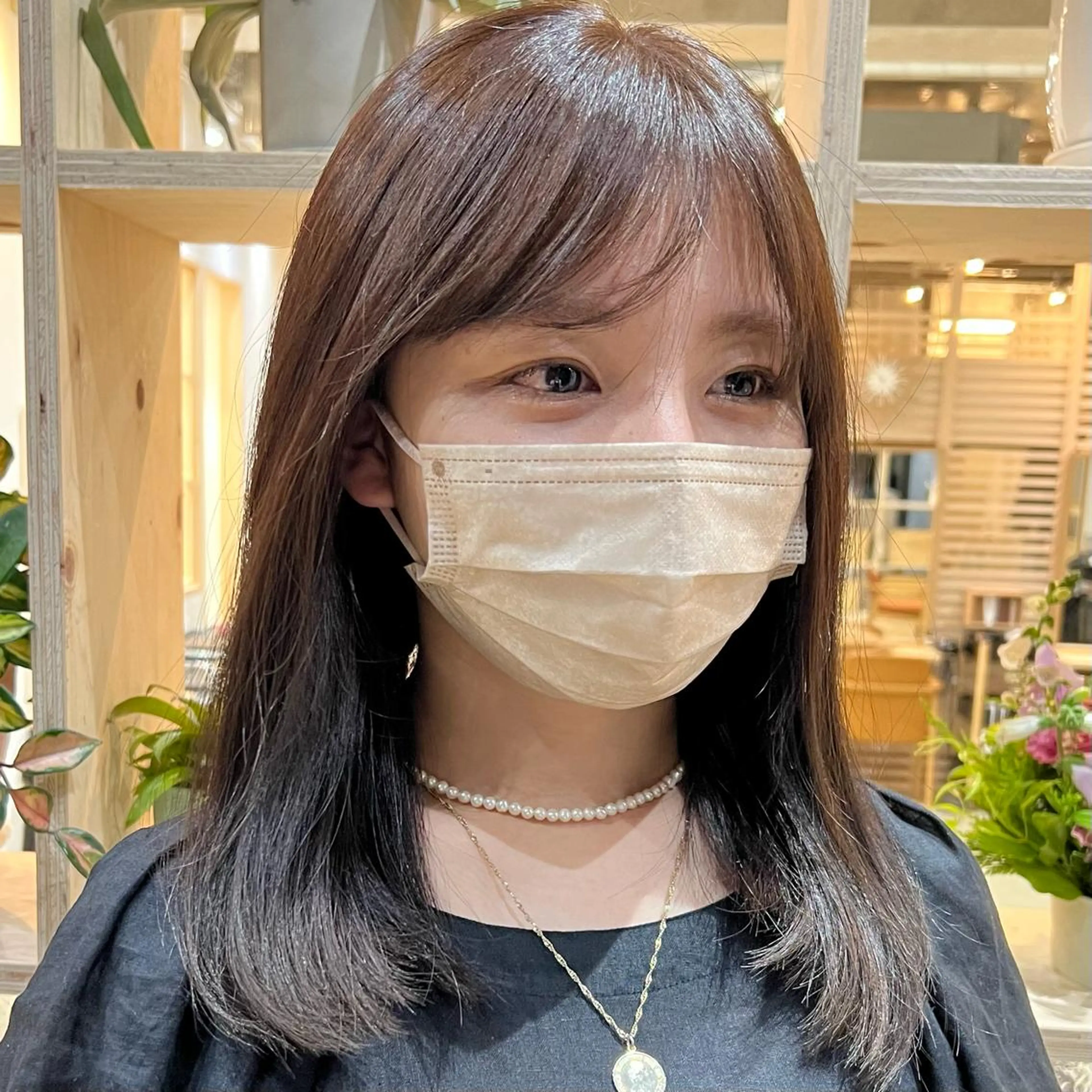 セミロング 小顔カット/顔周り /メンズsaraのヘアスタイル