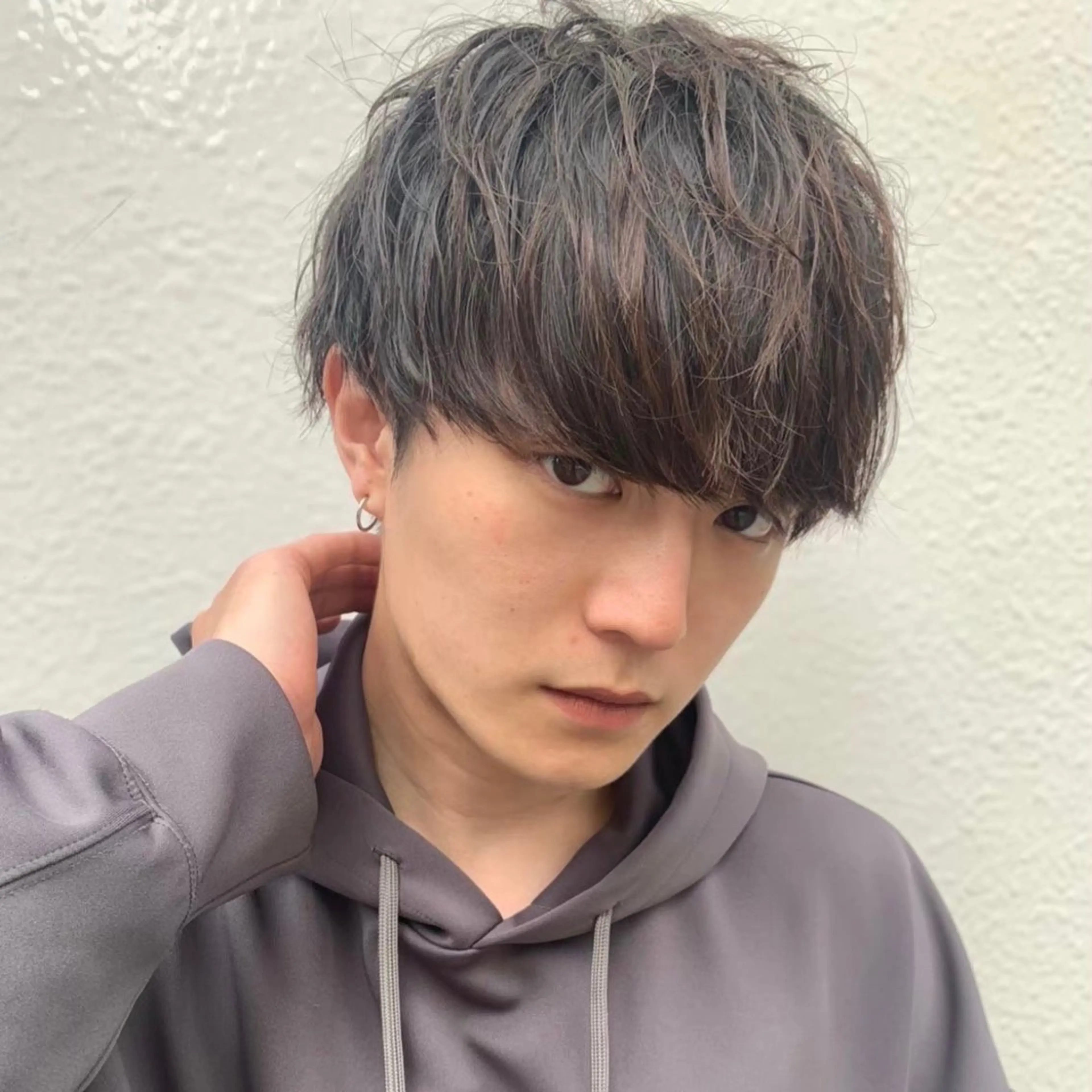 メンズ マッシュ カット ハイトーン🦄ネイル 💞のぶちのネイルデザイン