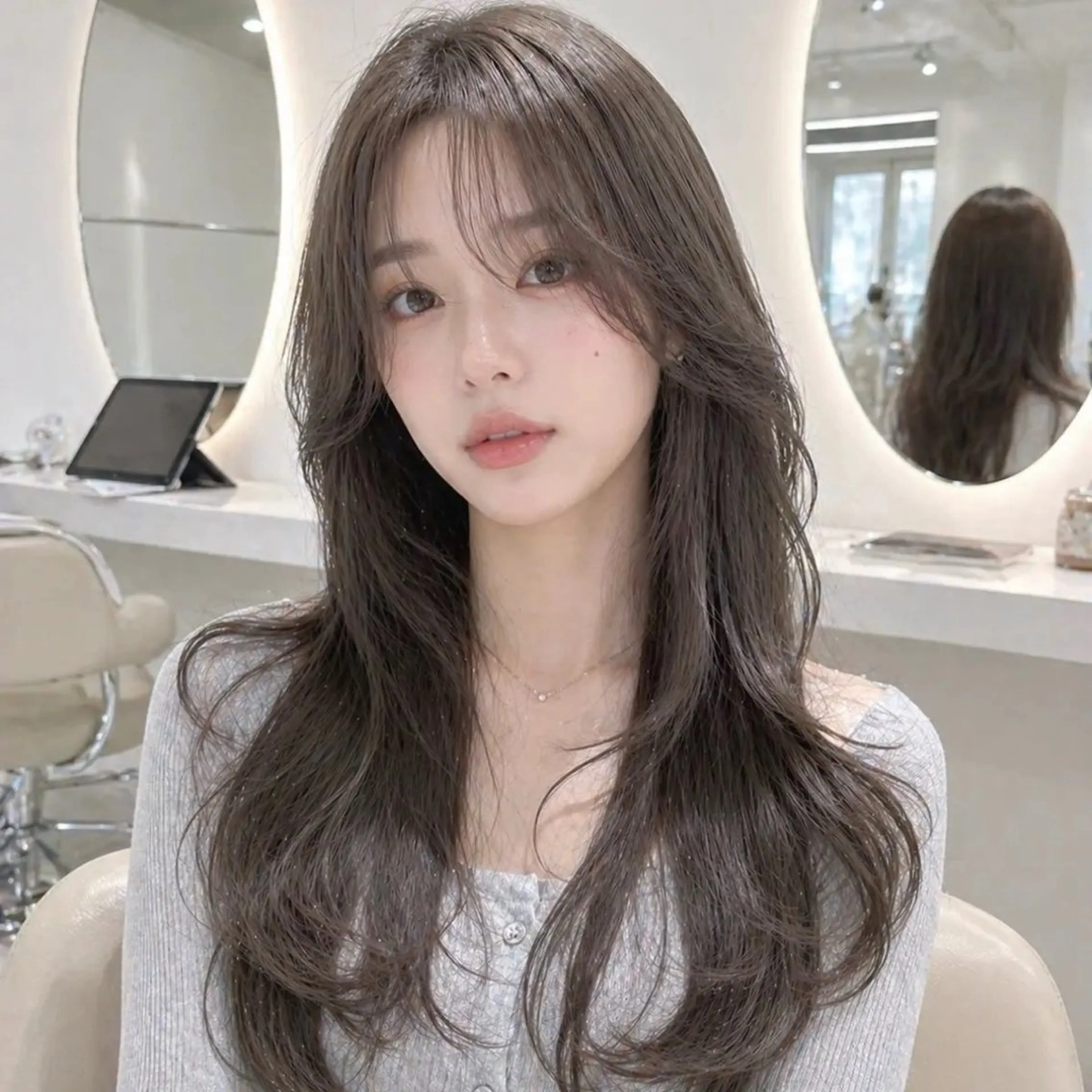 ロング カラー ヘアカラー トリートメント ヘアセット 新宿/透明感カラー/ masato🇰🇷のヘアスタイル