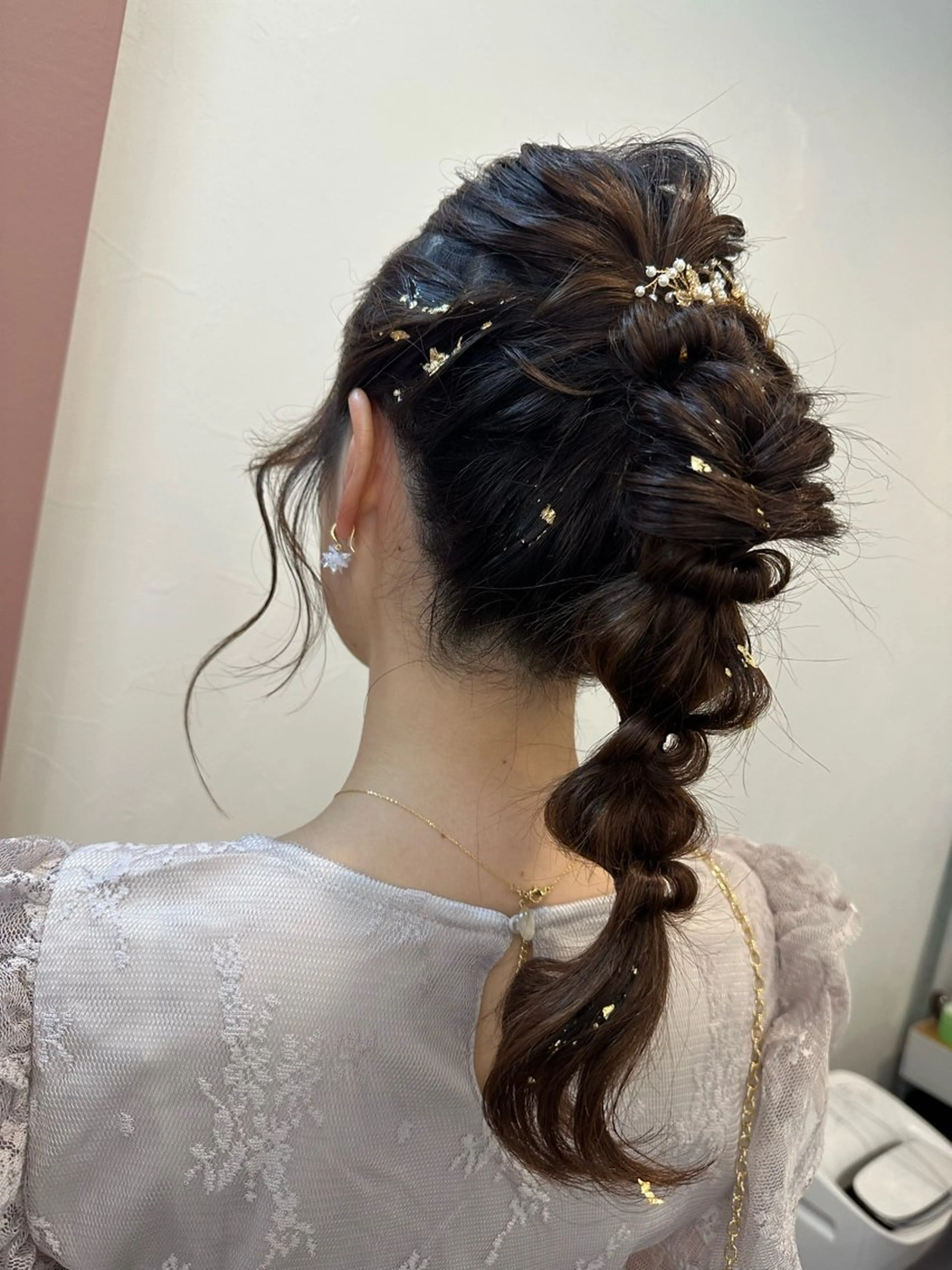 ロング ヘアアレンジ お団子ヘア ヘアセット pep所属・pep natsumiのヘアスタイル