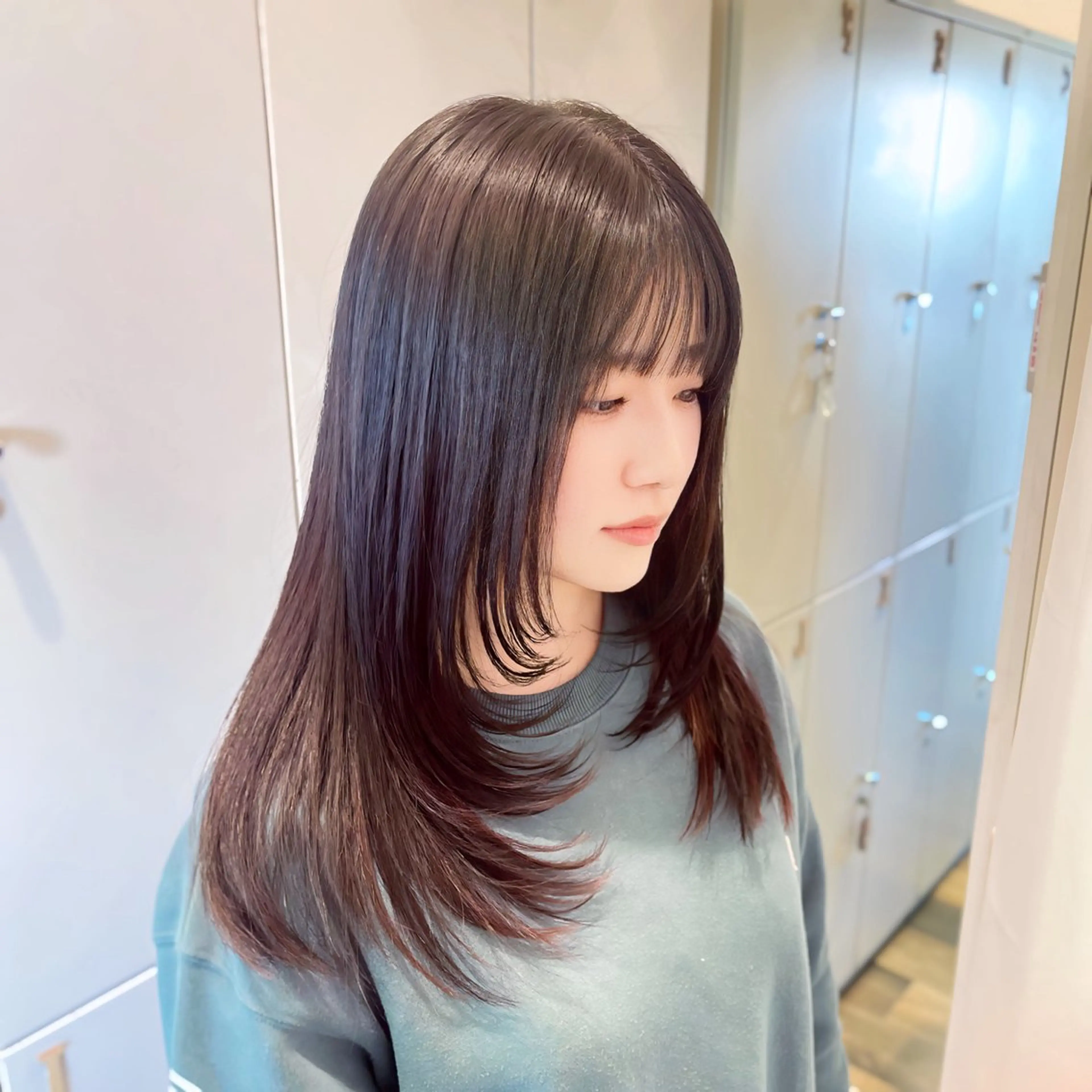 ロング 髪質改善 レイヤーカット トリートメント カット トリートメント レイヤー/エクステ /優衣のヘアスタイル