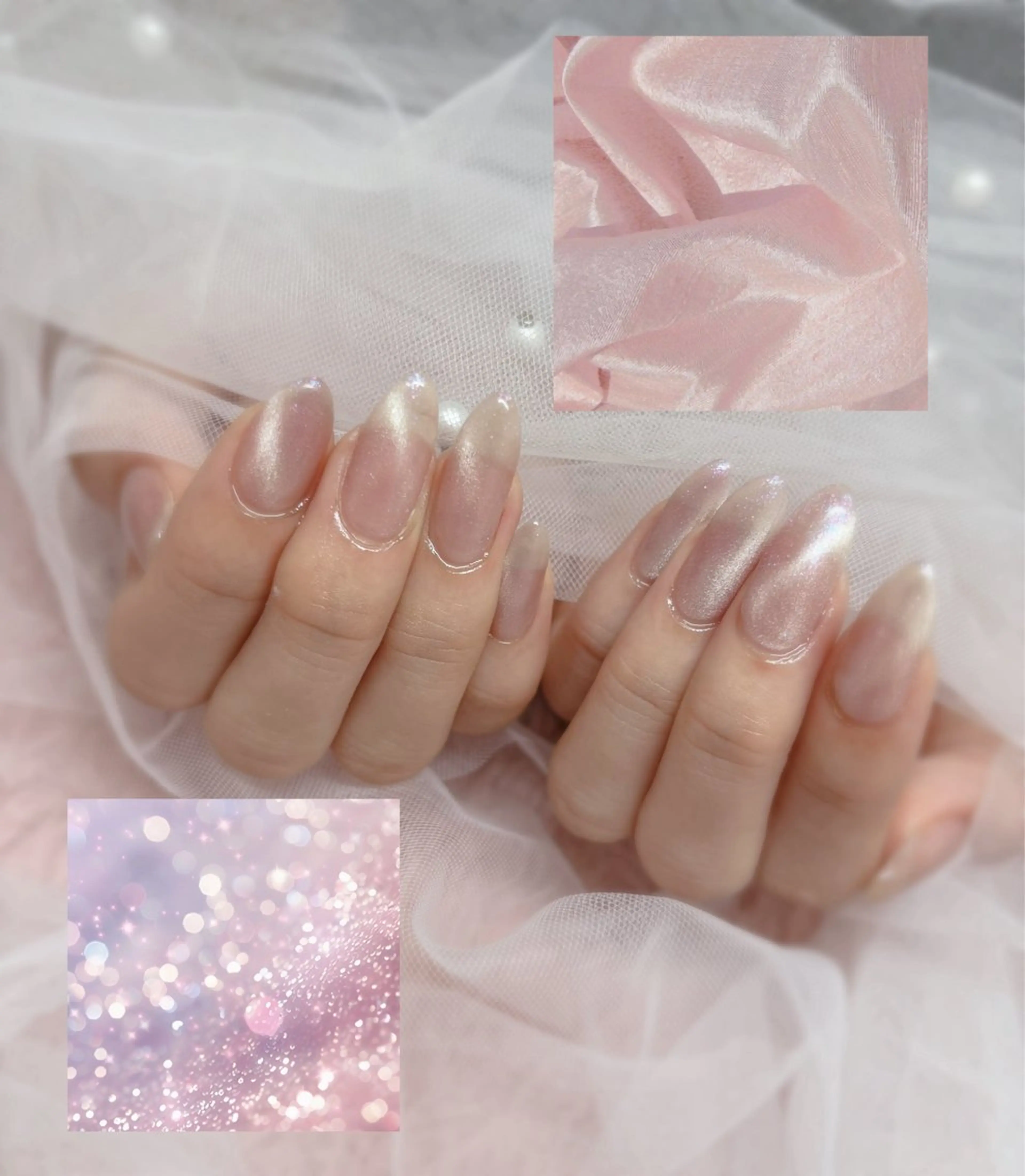 ネイル マグネットネイル ピンク ハンドネイル kaho  🧸🎀 RiLionのネイルデザイン