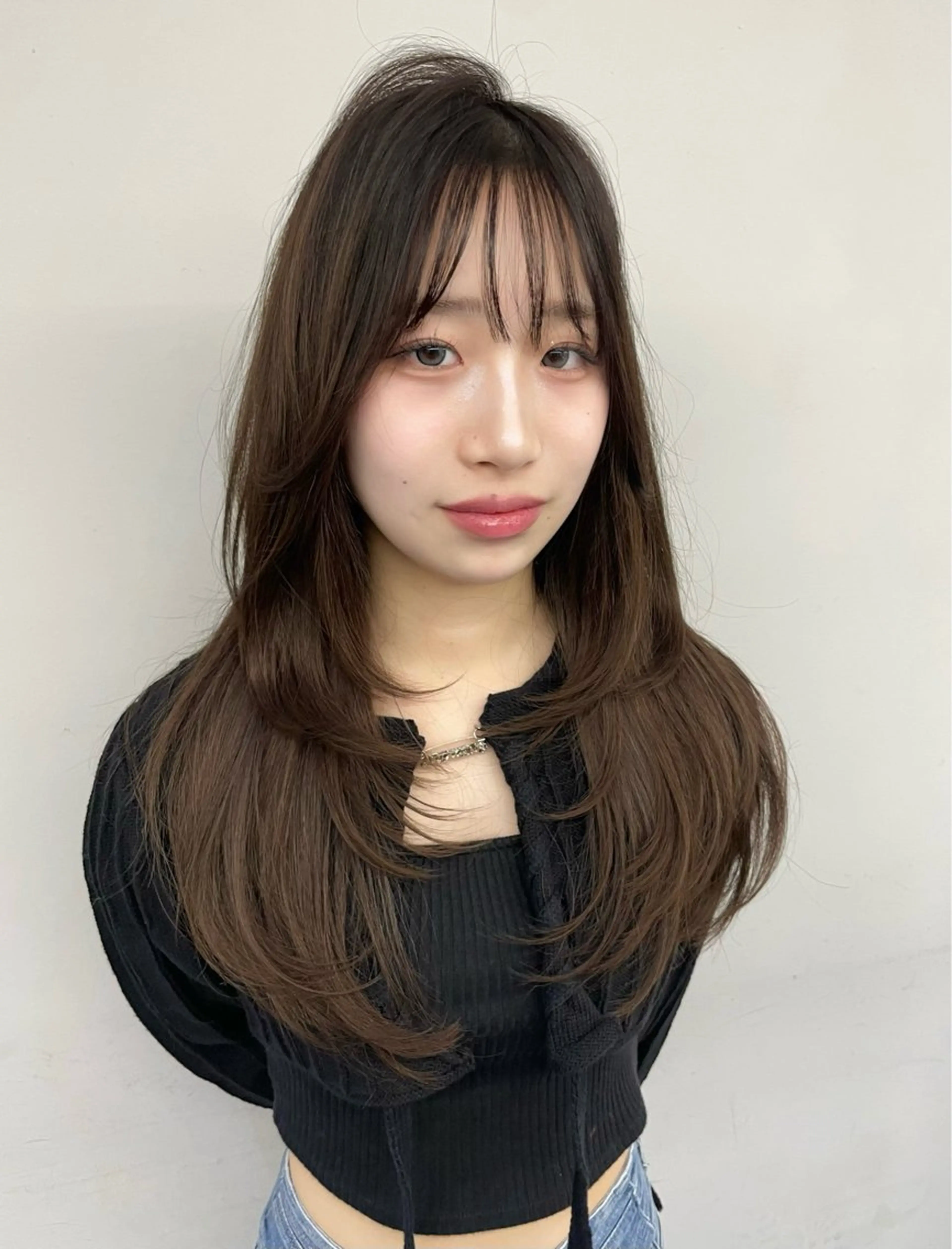 セミロング 艶カラー♡クール トレンドヘア♡アユミのヘアスタイル