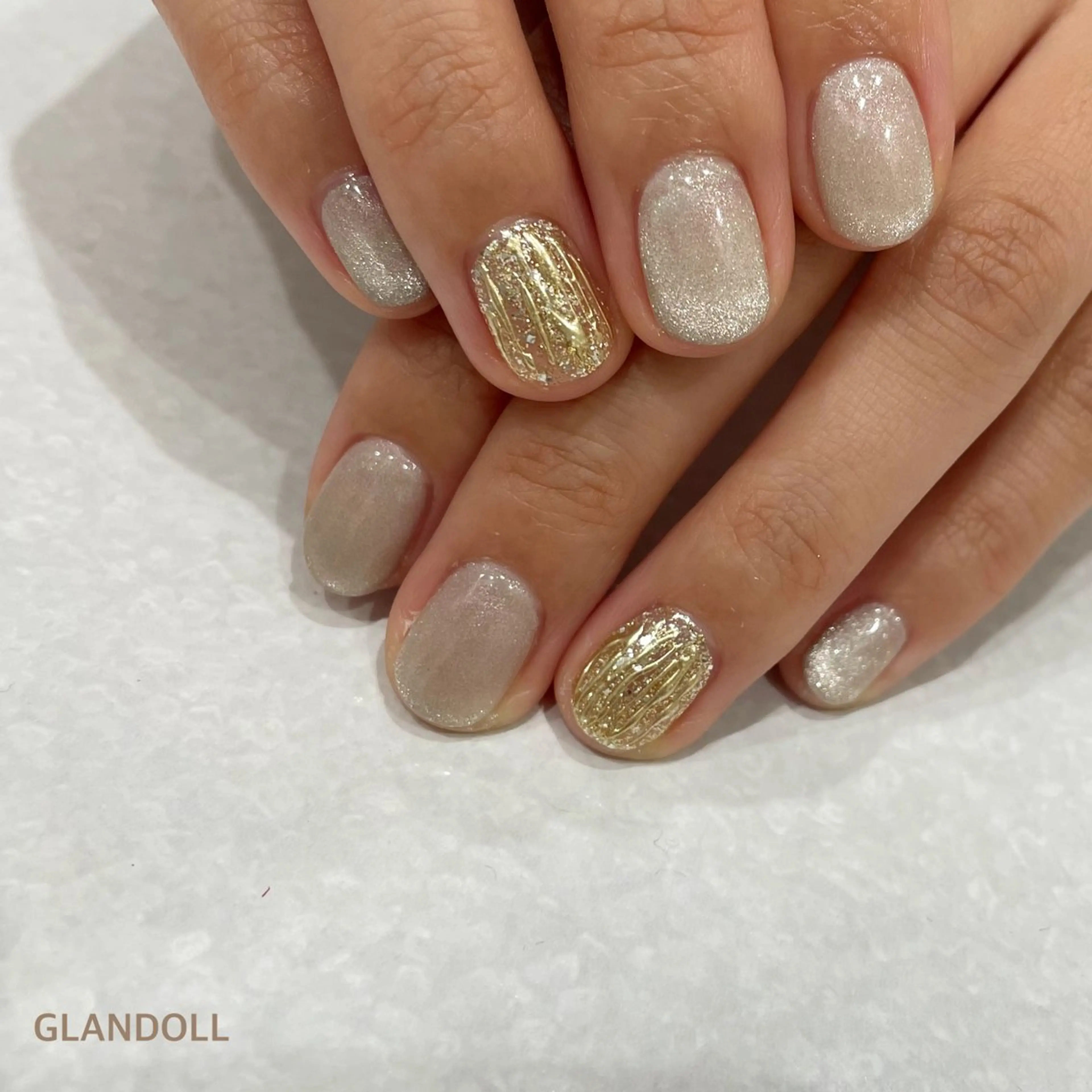 ネイル アートネイル マグネットネイル ミラーネイル ハンドネイル GLANDOLL YURIのネイルデザイン