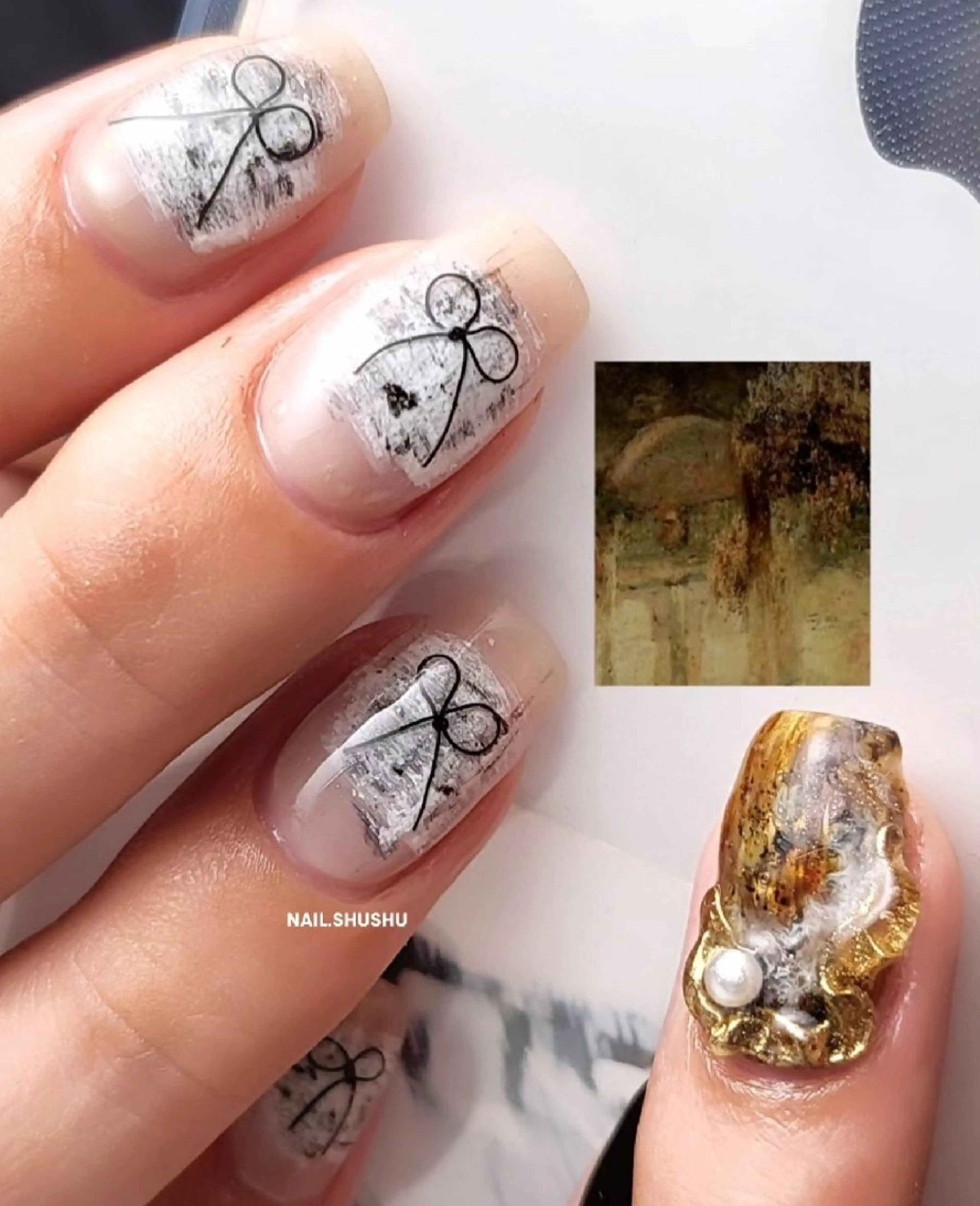 ネイル 持ち込み ニュアンスネイル ワンカラーネイル シンプルネイル 冬ネイル ハンドネイル 3dパーツ/流行り 👧shushu❤️のネイルデザイン