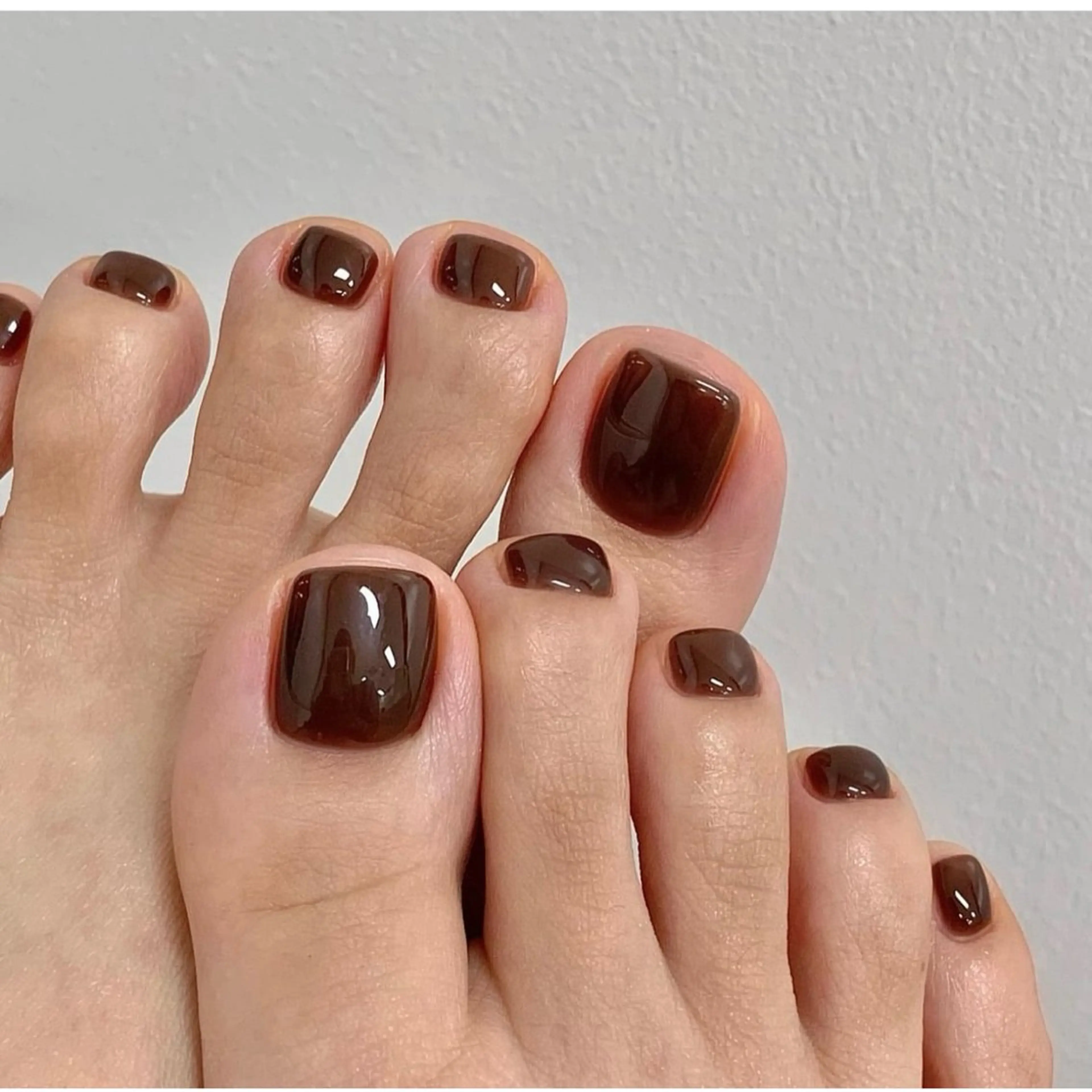 ネイル アートネイル オーロラネイル チークネイル 長さ出し フットネイル フットネイル Hazuki nailのネイルデザイン