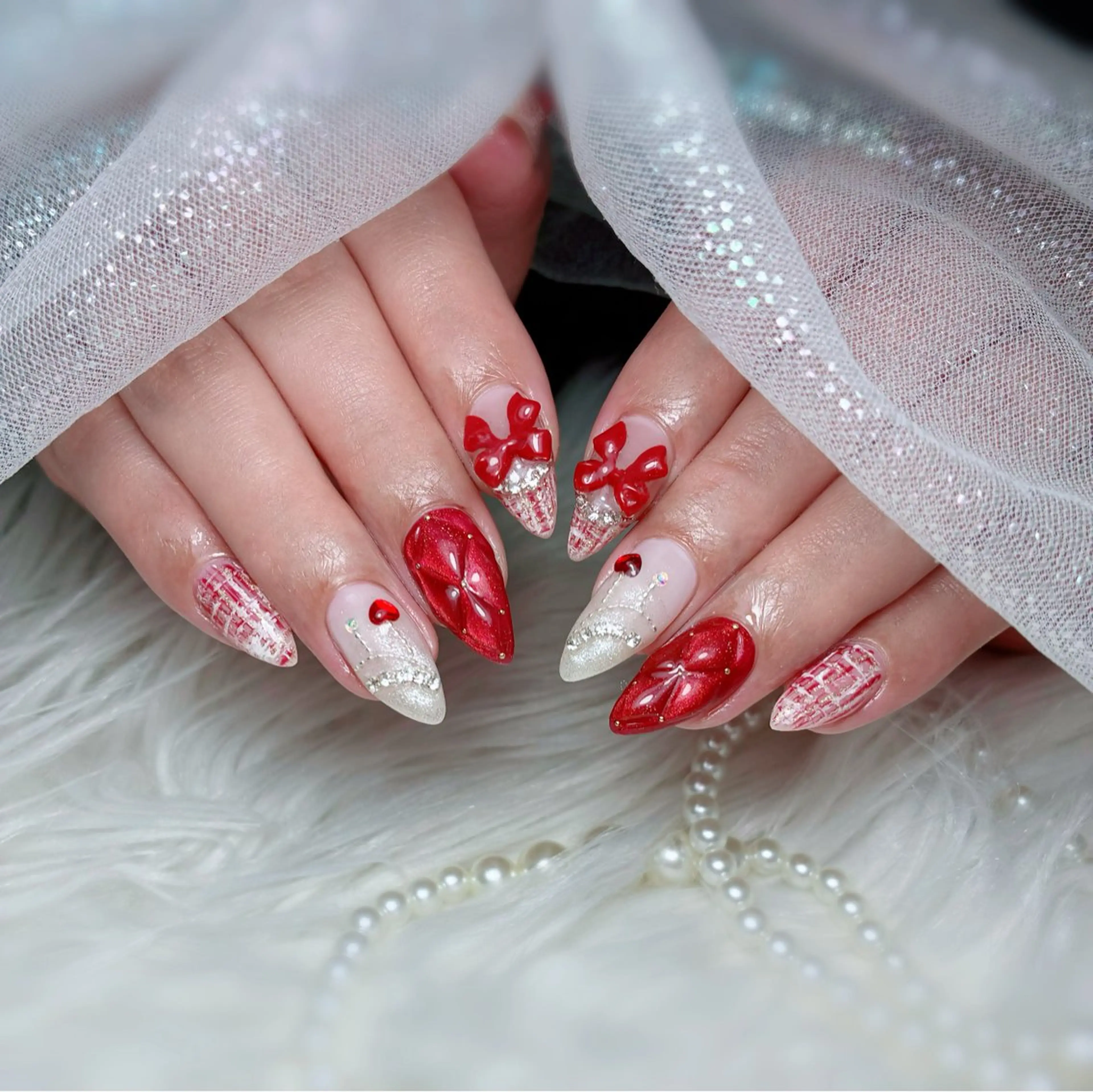 ☆handオフなし☆【何度でもオフ無料!】10本フルアート🎀6600円→6050円の写真