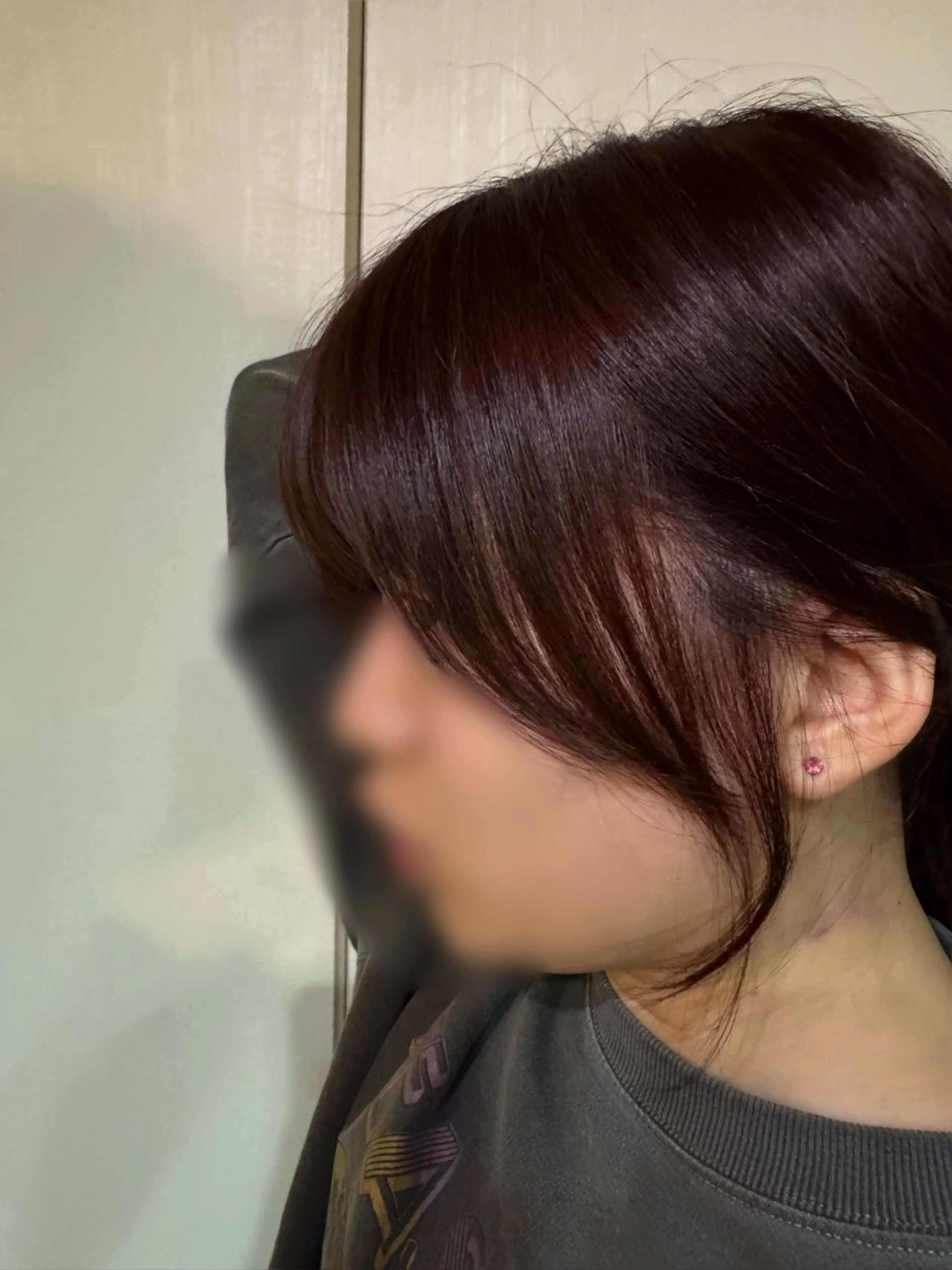 セミロング サイドバング カット トリートメント ヘッドスパ 丹 由佳のヘアスタイル